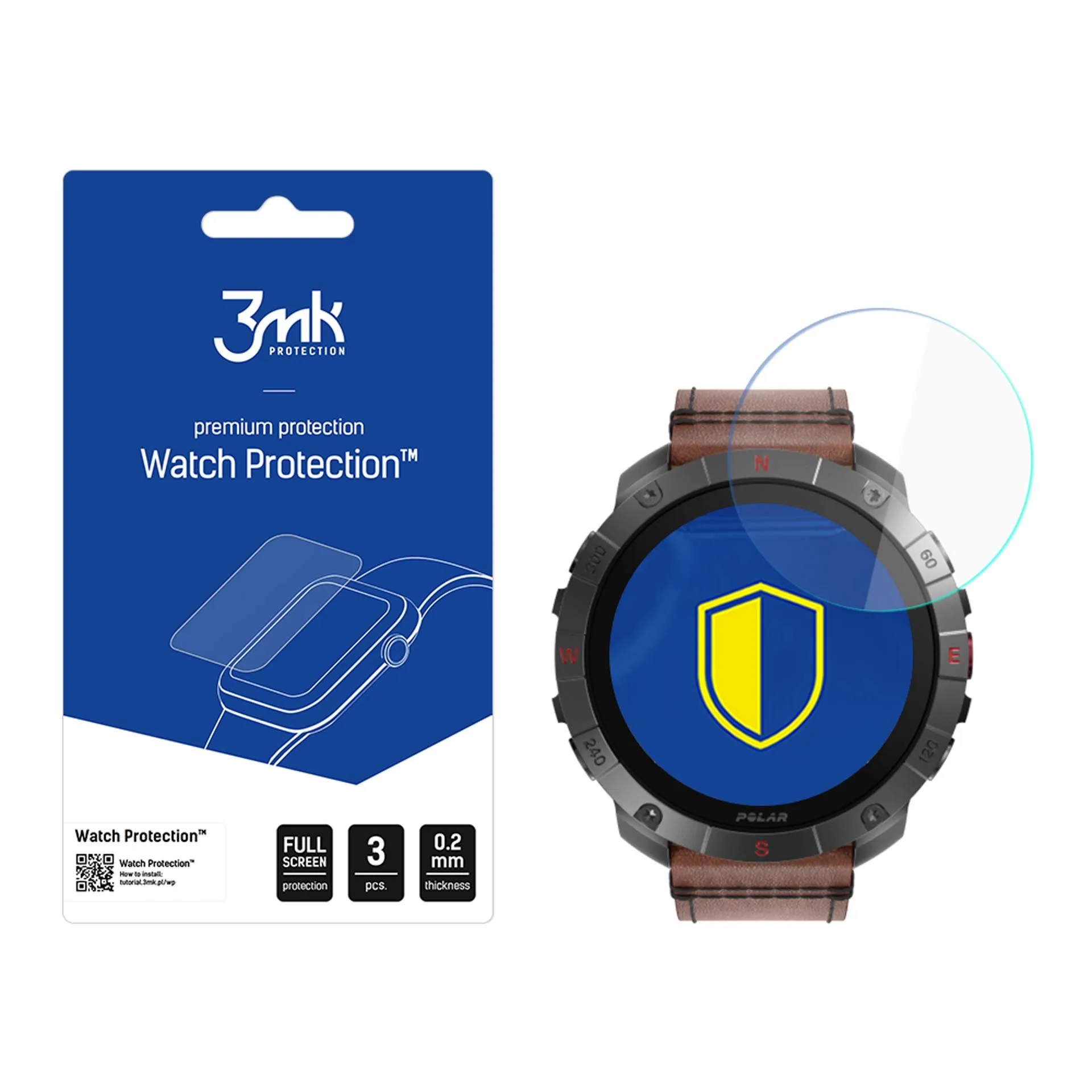 Verre de protection pour montre connectée Polar Grit X2 Pro - 3mk Watch Protection