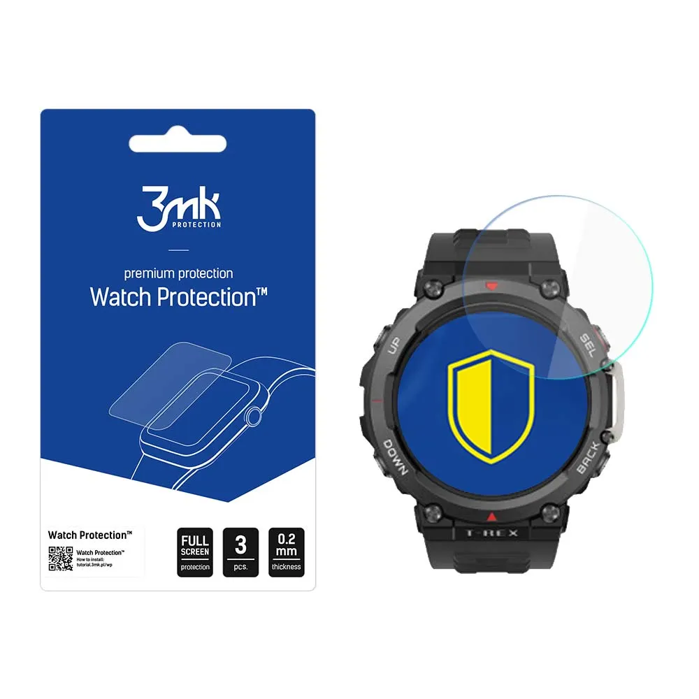 Verre de protection pour montre connectée Amazfit T-Rex 2 - 3mk Watch Protection