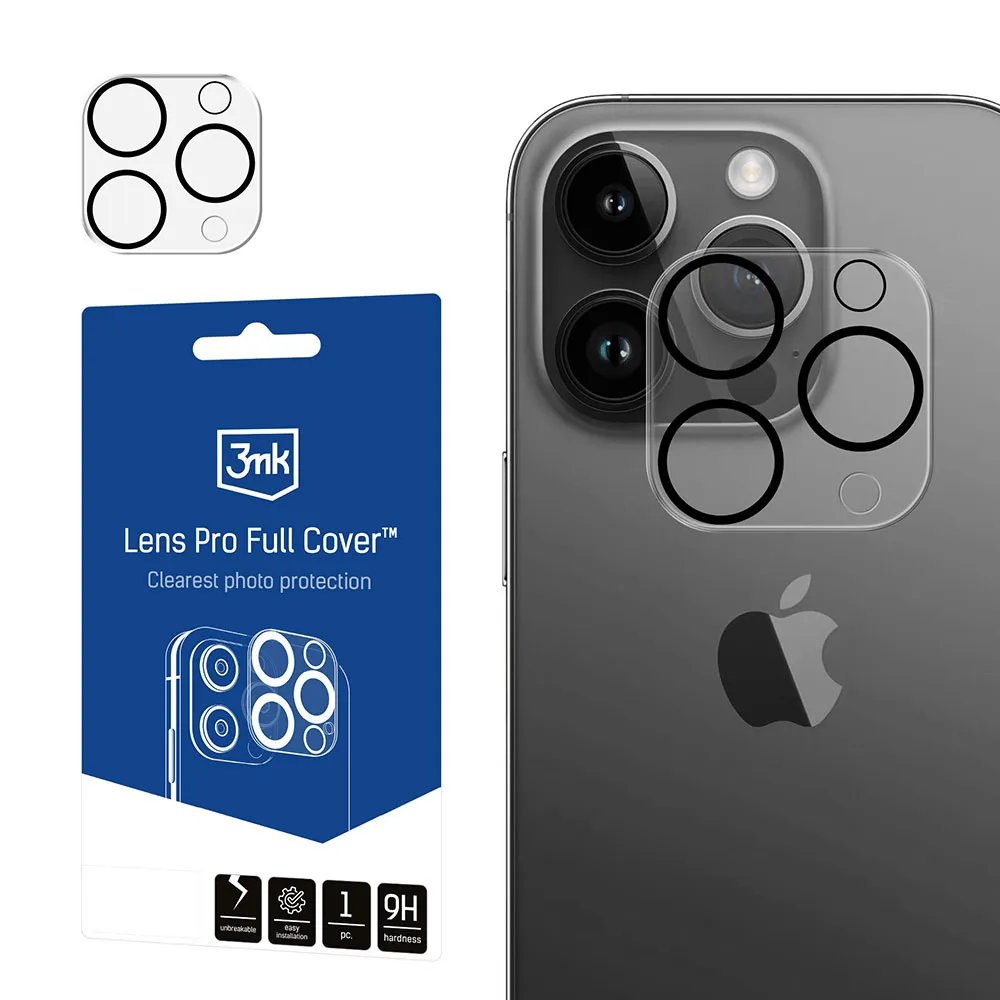 Protection blindée pour appareil photo pour Apple iPhone 11 Pro/11 Pro Max - 3mk Lens Pro Full Cover