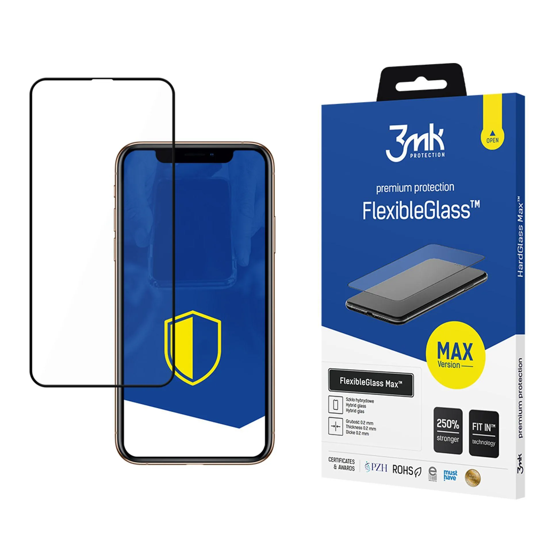 Verre hybride incassable pour Apple iPhone 11 Pro Max - 3mk FlexibleGlass Max