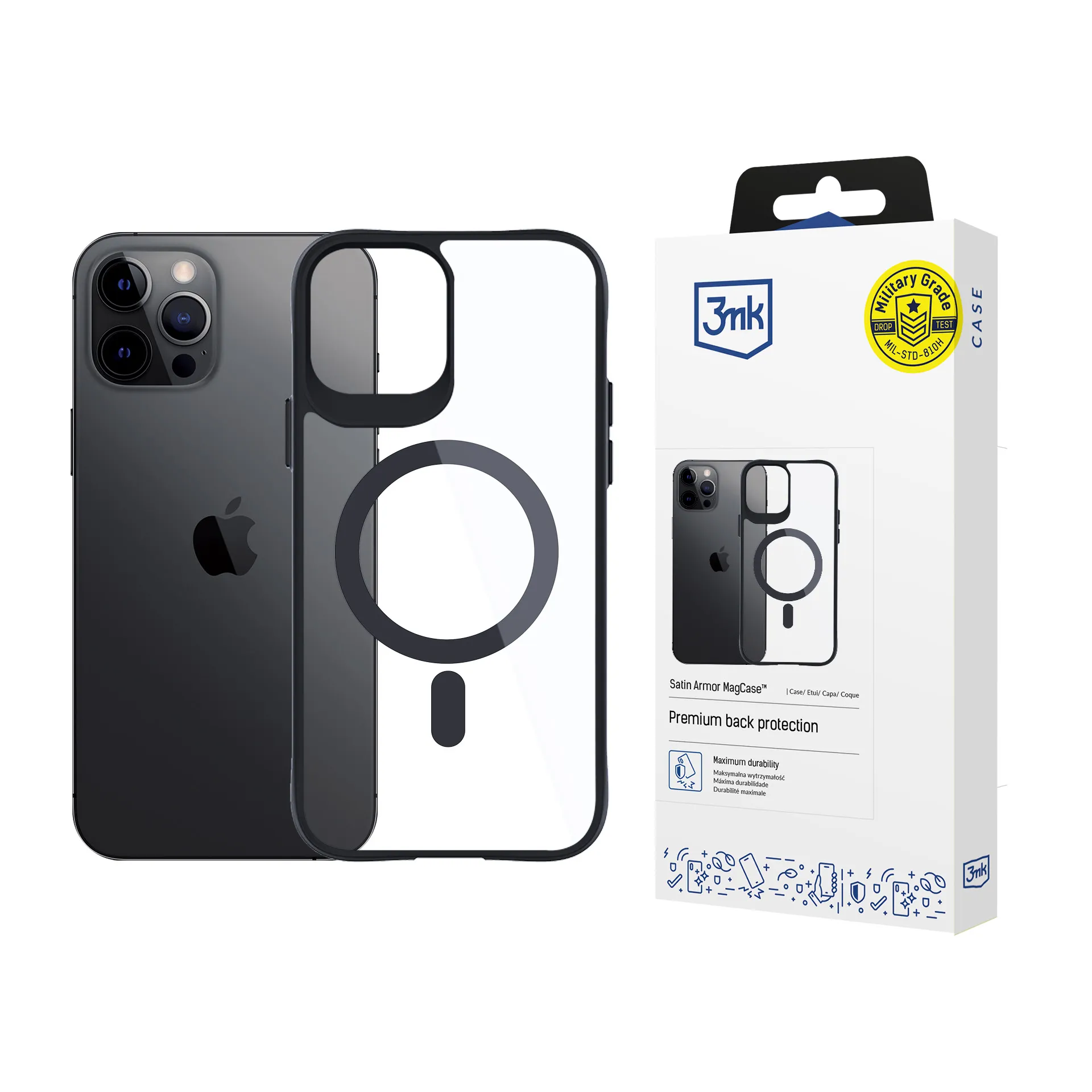 Coque pour Apple iPhone 12 Pro Max - 3mk Satin Armor MagCase