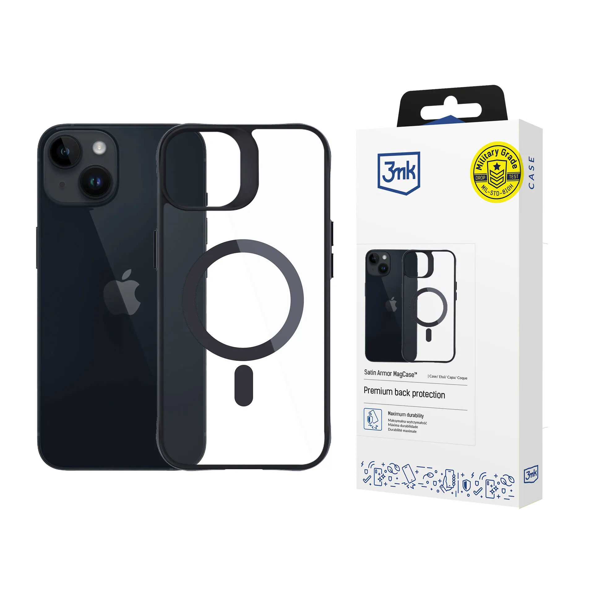 Coque pour Apple iPhone 13/14 - 3mk Satin Armor MagCase