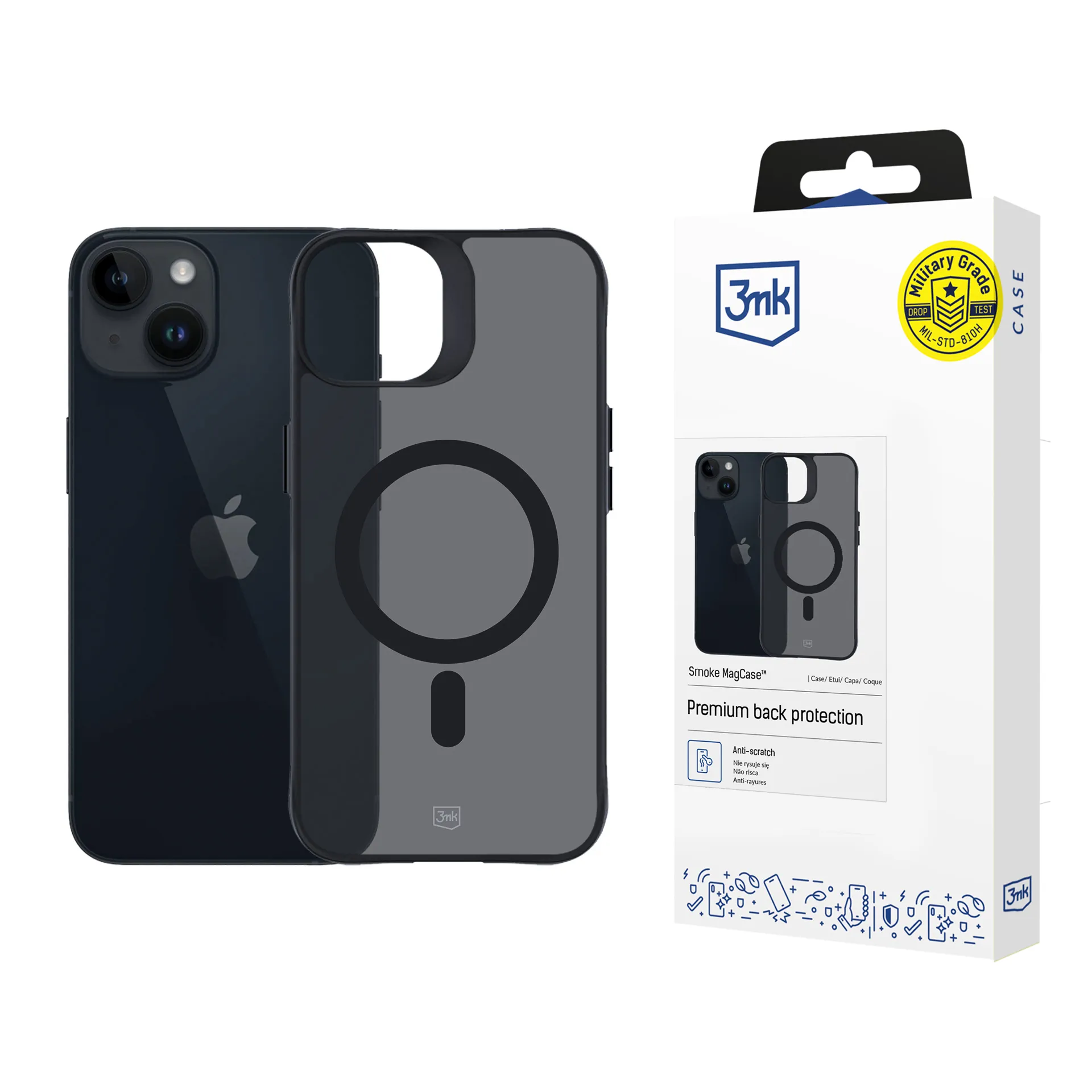 Coque pour Apple iPhone 13/14 - 3mk Smoke MagCase