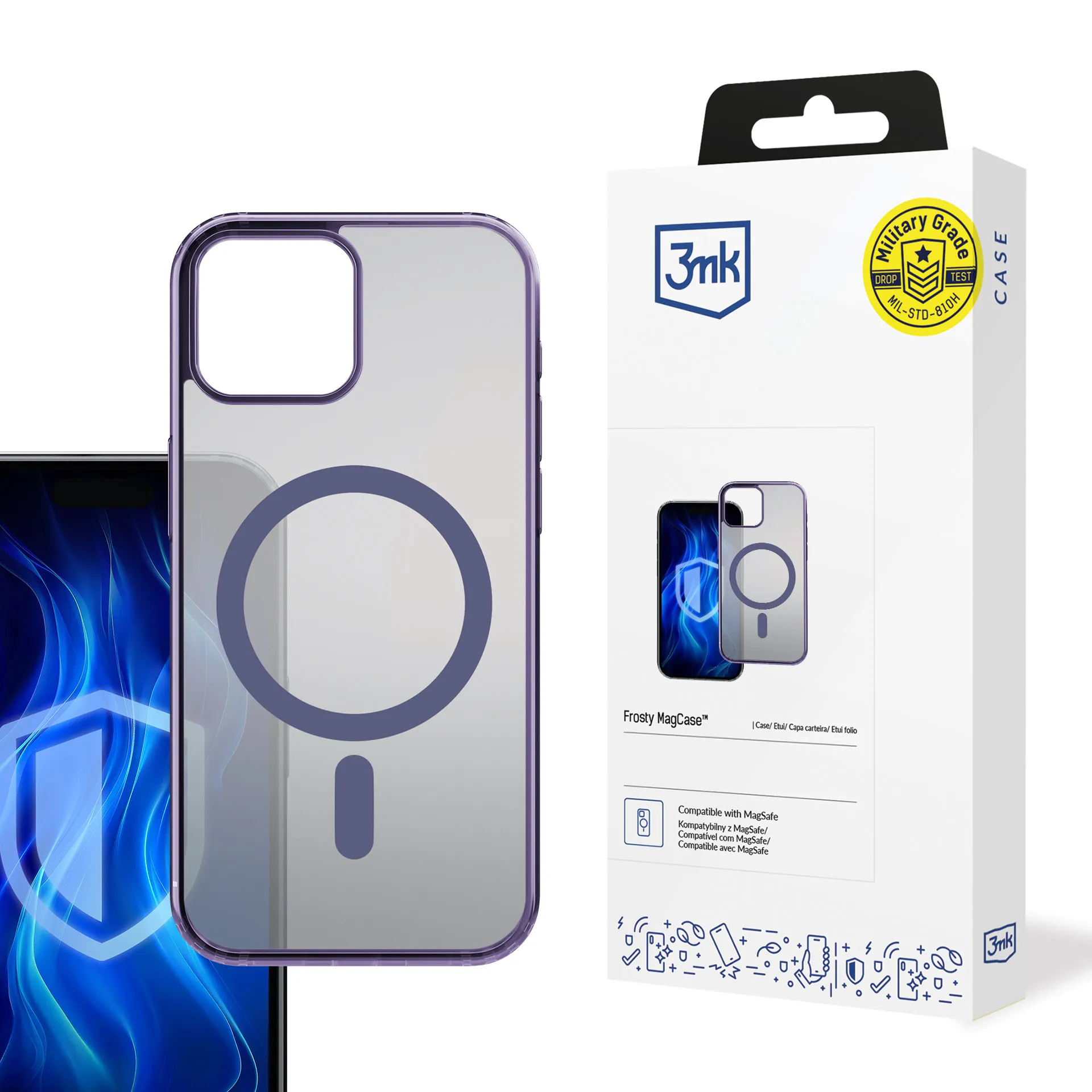 Coque pour Apple iPhone 13 - 3mk Frosty MagCase Violet
