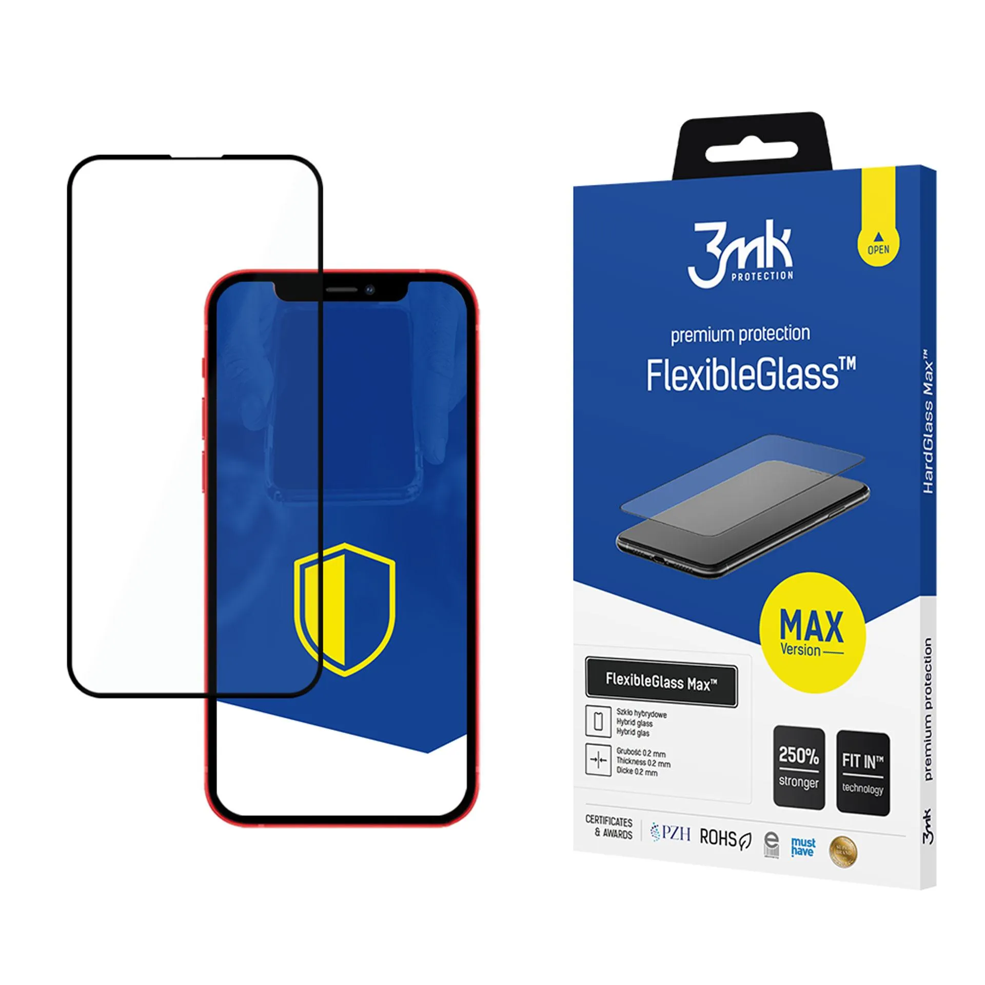 Verre hybride incassable pour Apple iPhone 13 Mini - 3mk FlexibleGlass Max