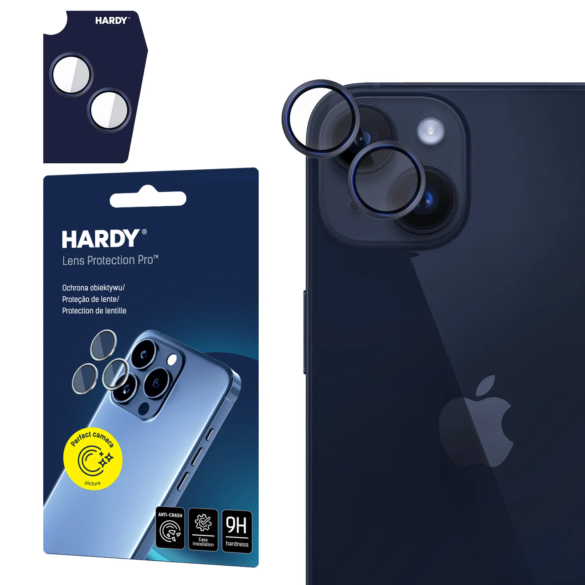 Protection de l'objectif pour Apple iPhone 15 Pro - 3mk HARDY Lens Protection Pro