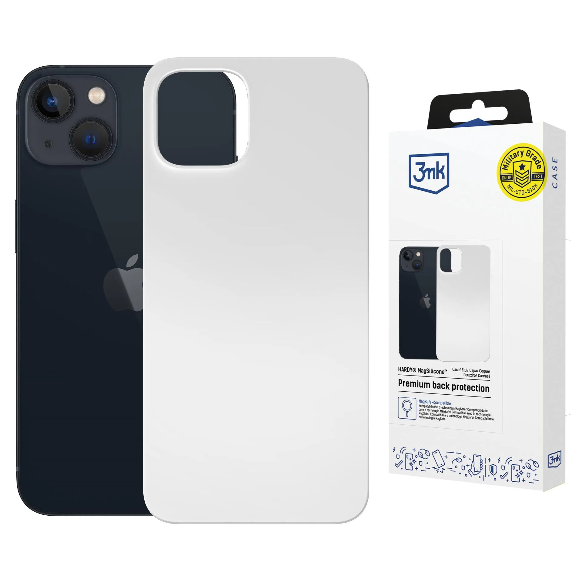 Étui pour [modèle] - 3mk Hardy MagSilicone Blanc