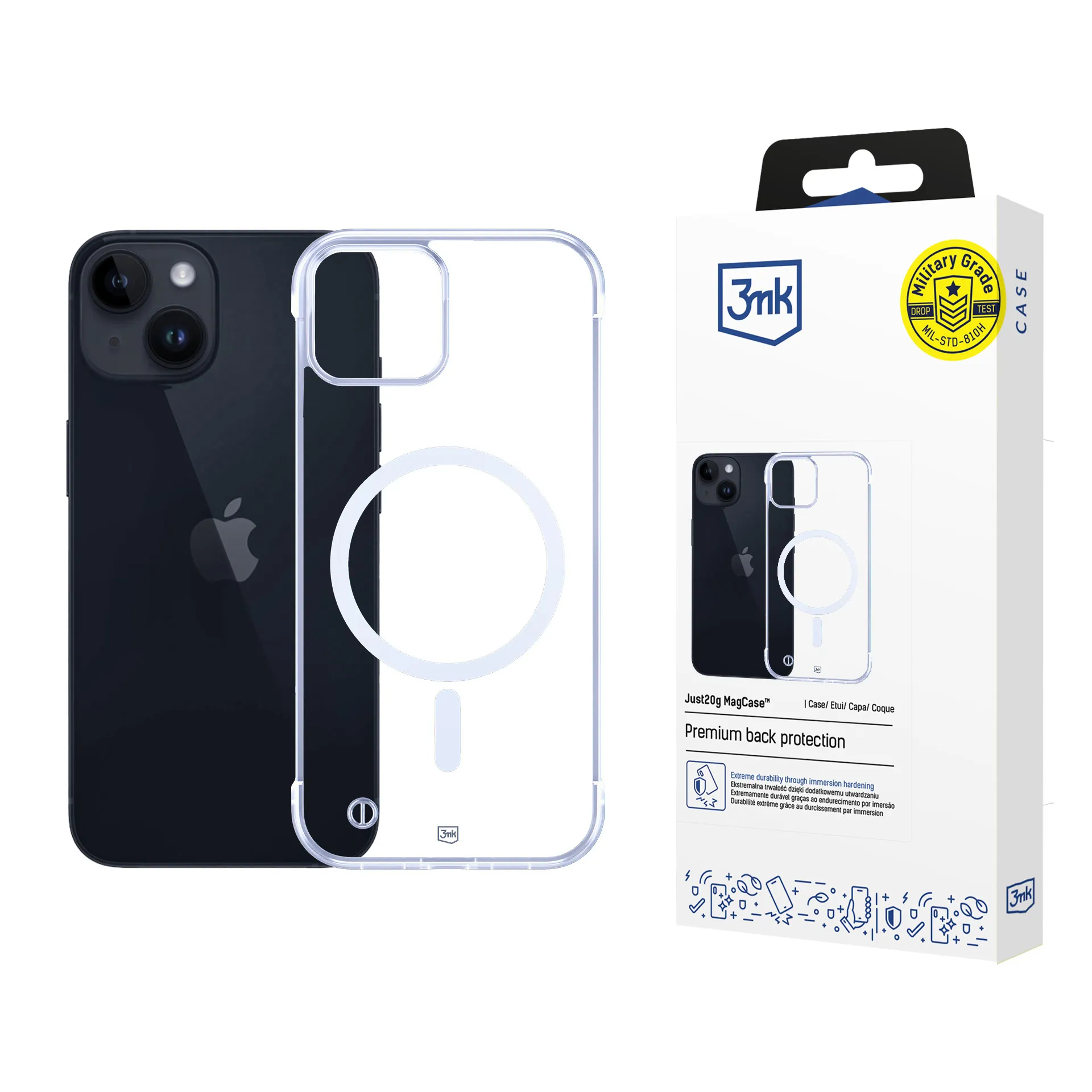 Coque ultra leg?re poor Apple iPhone 14 Plus - 3mk Just20g MagCase™