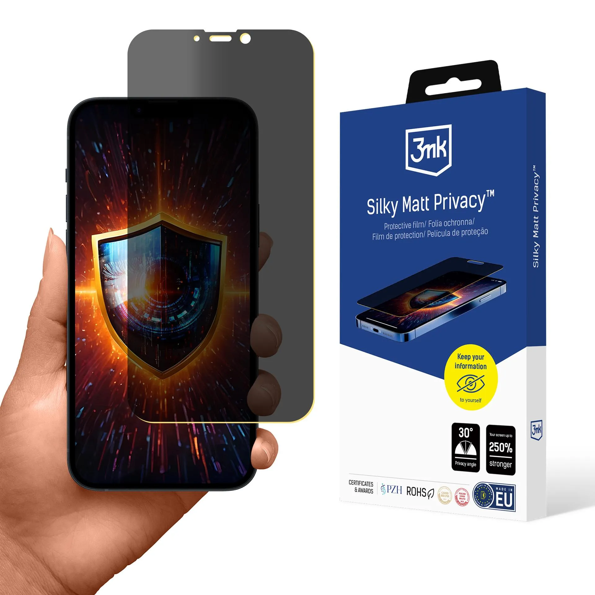 Film anti-espion pour Apple iPhone 14 Plus - 3mk Silky Matt Privacy