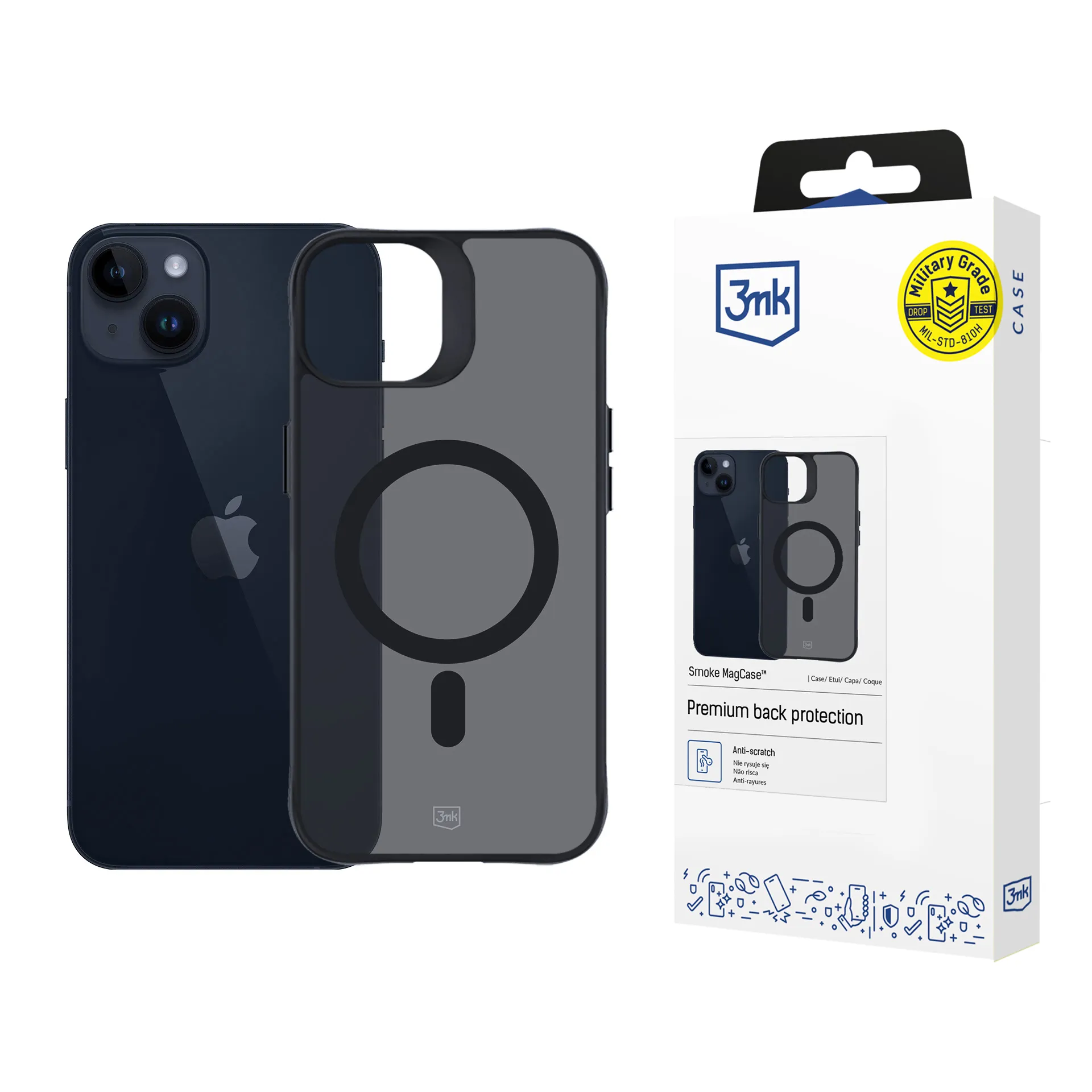 Coque pour Apple iPhone 14 Plus - 3mk Smoke MagCase