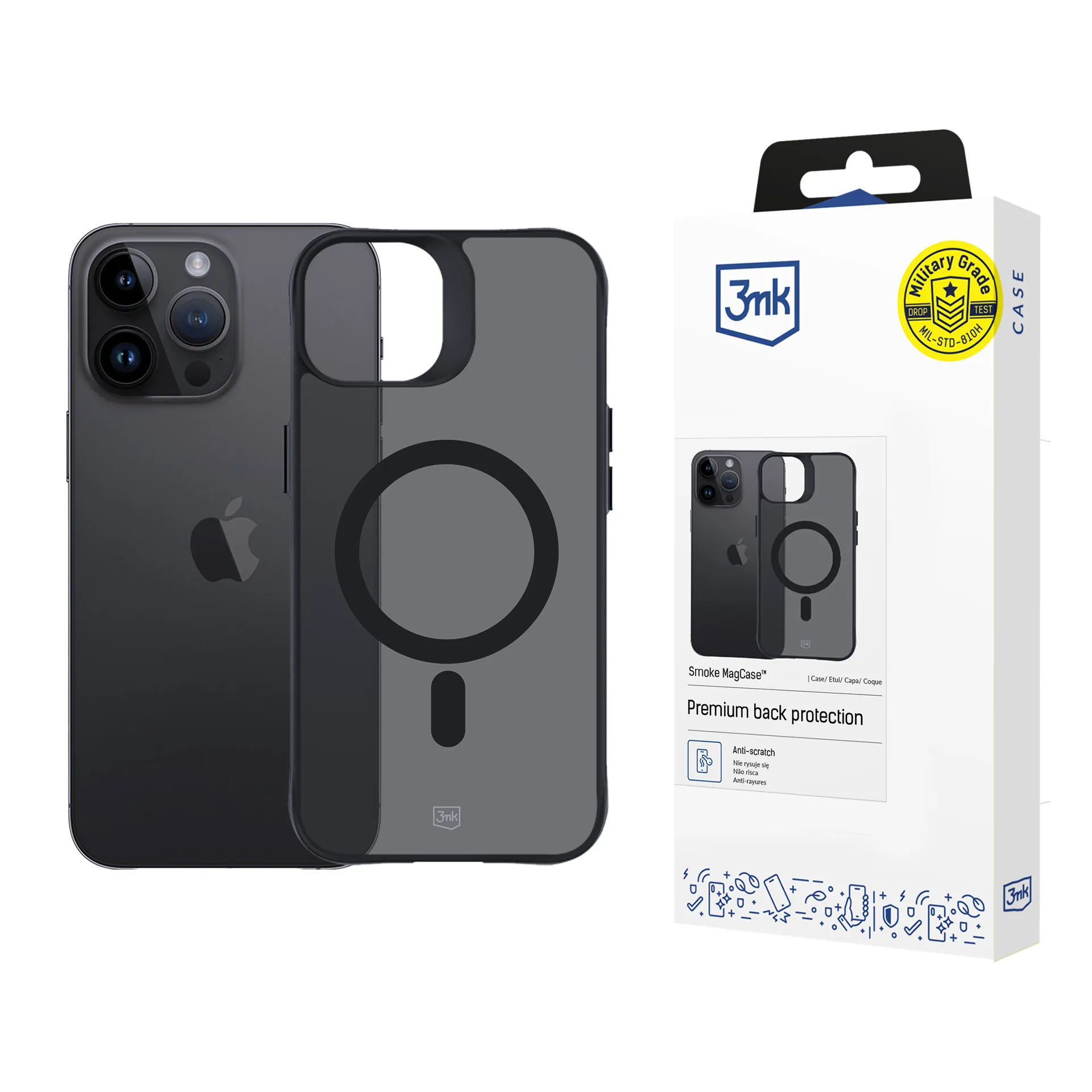 Coque pour Apple iPhone 14 Pro - 3mk Smoke MagCase