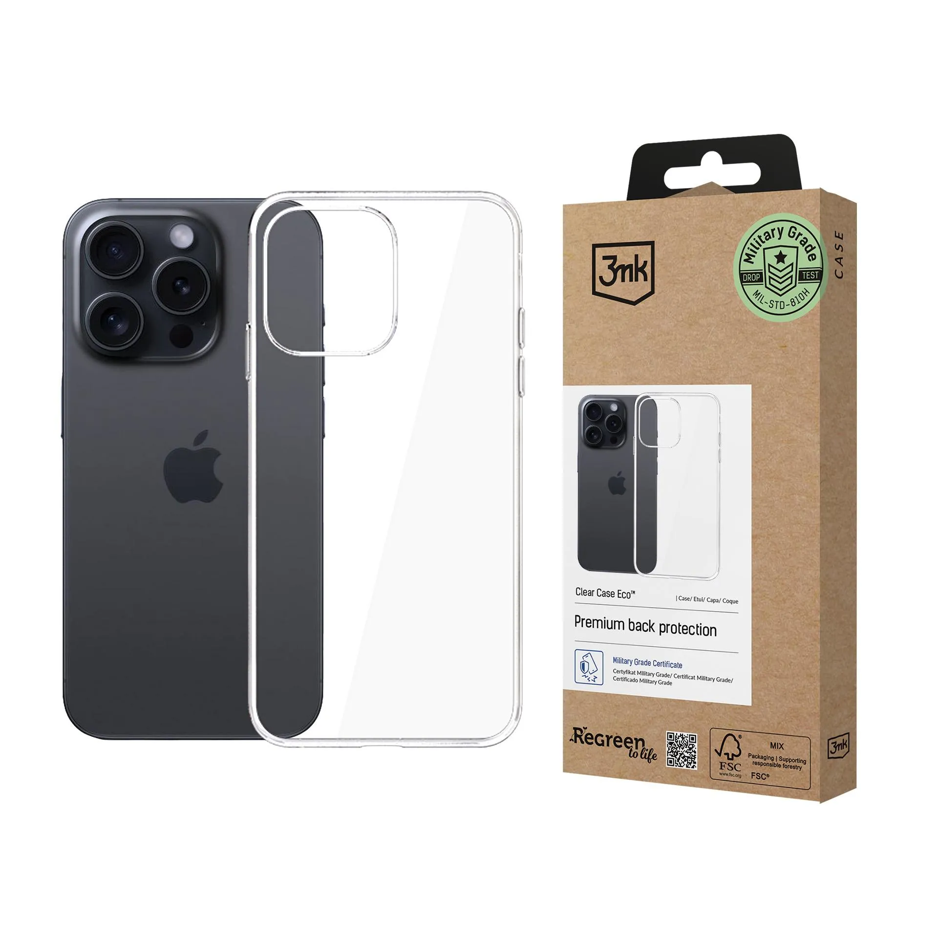 Étui pour Apple iPhone 14 Pro Max - 3mk Clear Case Eco