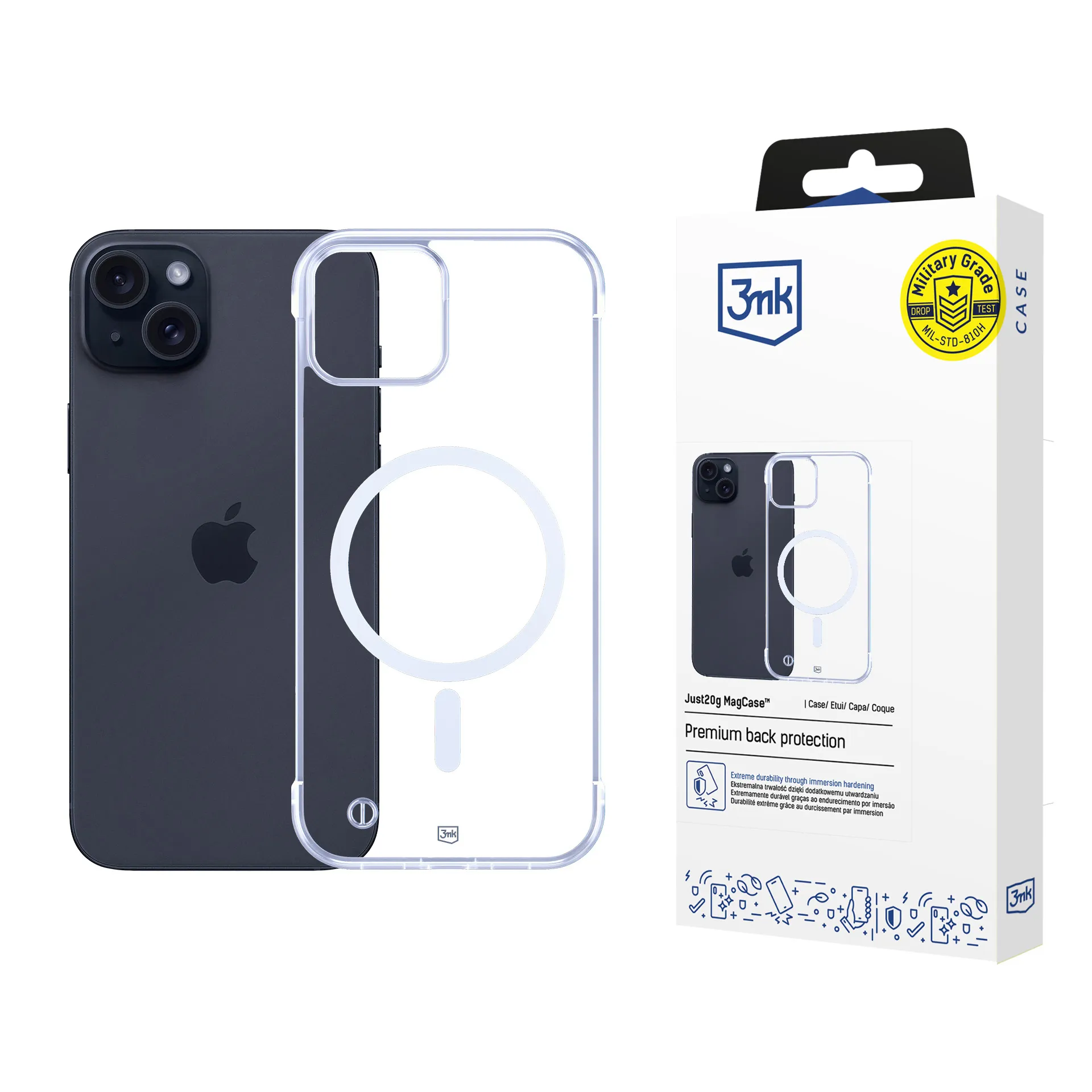 Coque ultralégere pour Apple iPhone 15 Plus - 3mk Just20g MagCase™
