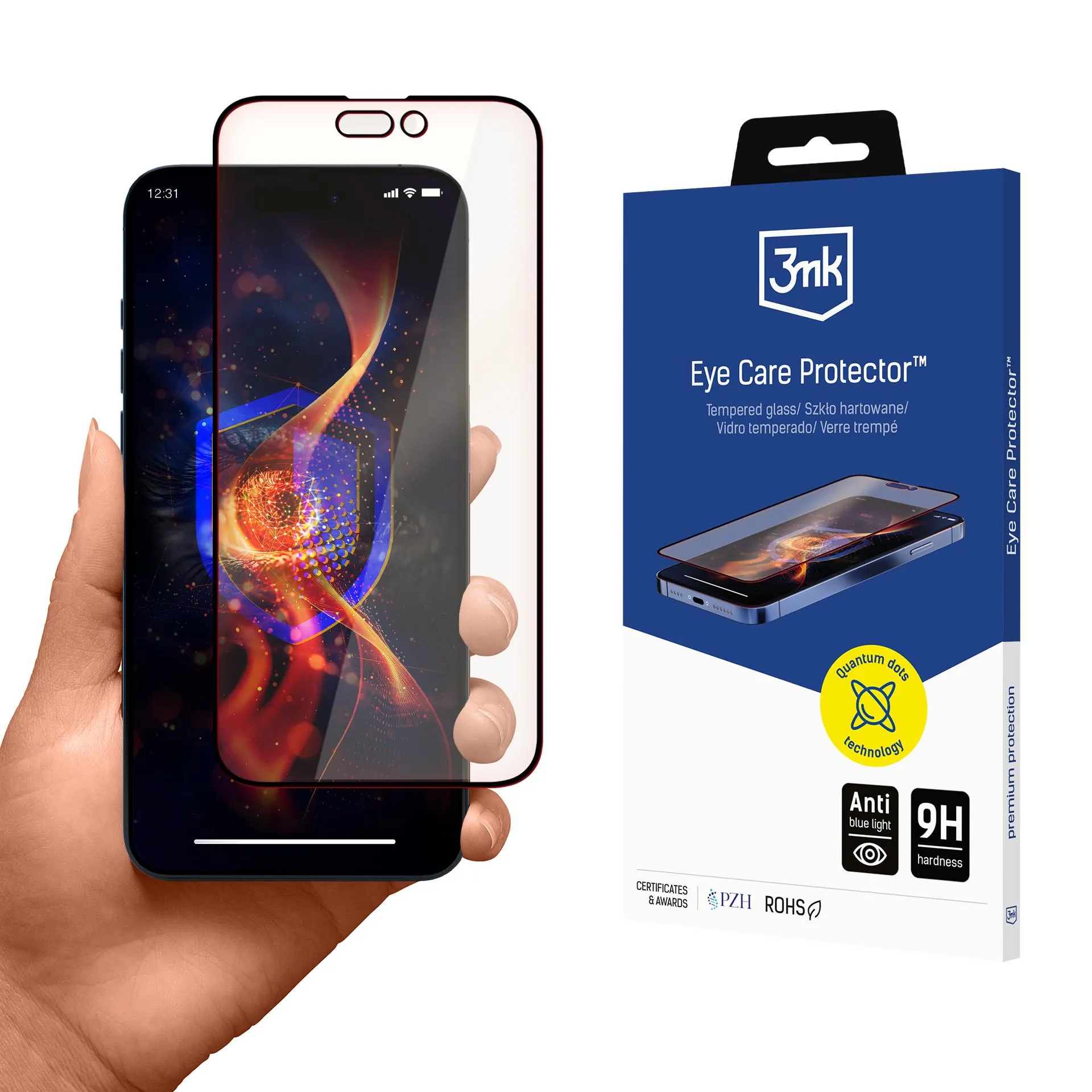 Verre trempé Anti-Lumi?re Bleue pour Apple iPhone 15 Pro Max - Protecteur 3mk Eye Care