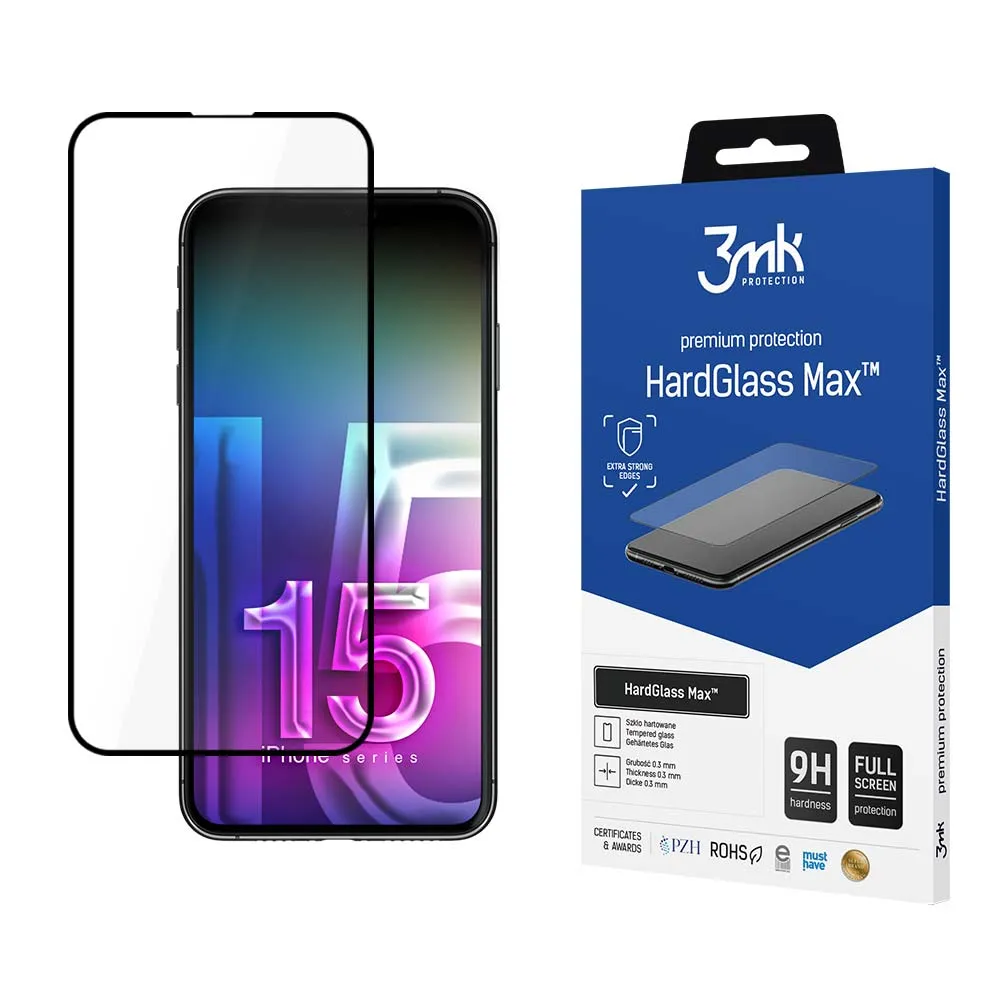 Verre trempé renforcé pour Apple iPhone 15 Pro Max - 3mk HardGlass Max