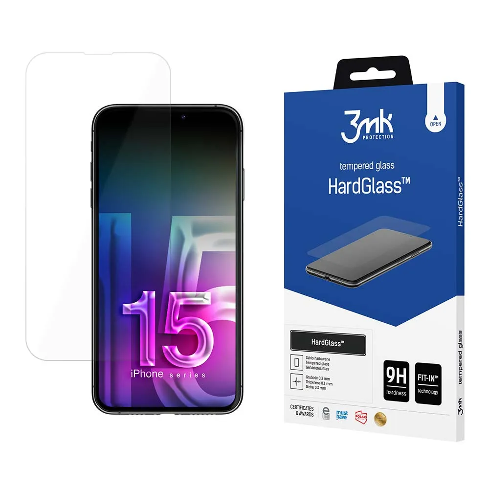 Verre trempé pour Apple iPhone 15 Pro Max - 3mk HardGlass