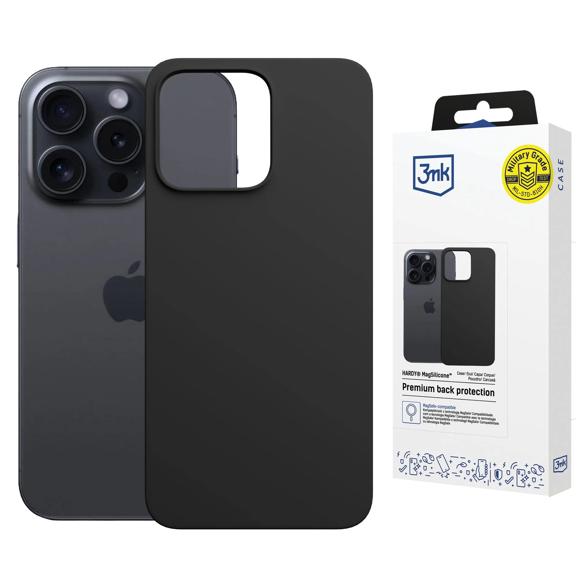 Étui pour [modèle] - 3mk Hardy MagSilicone Graphite