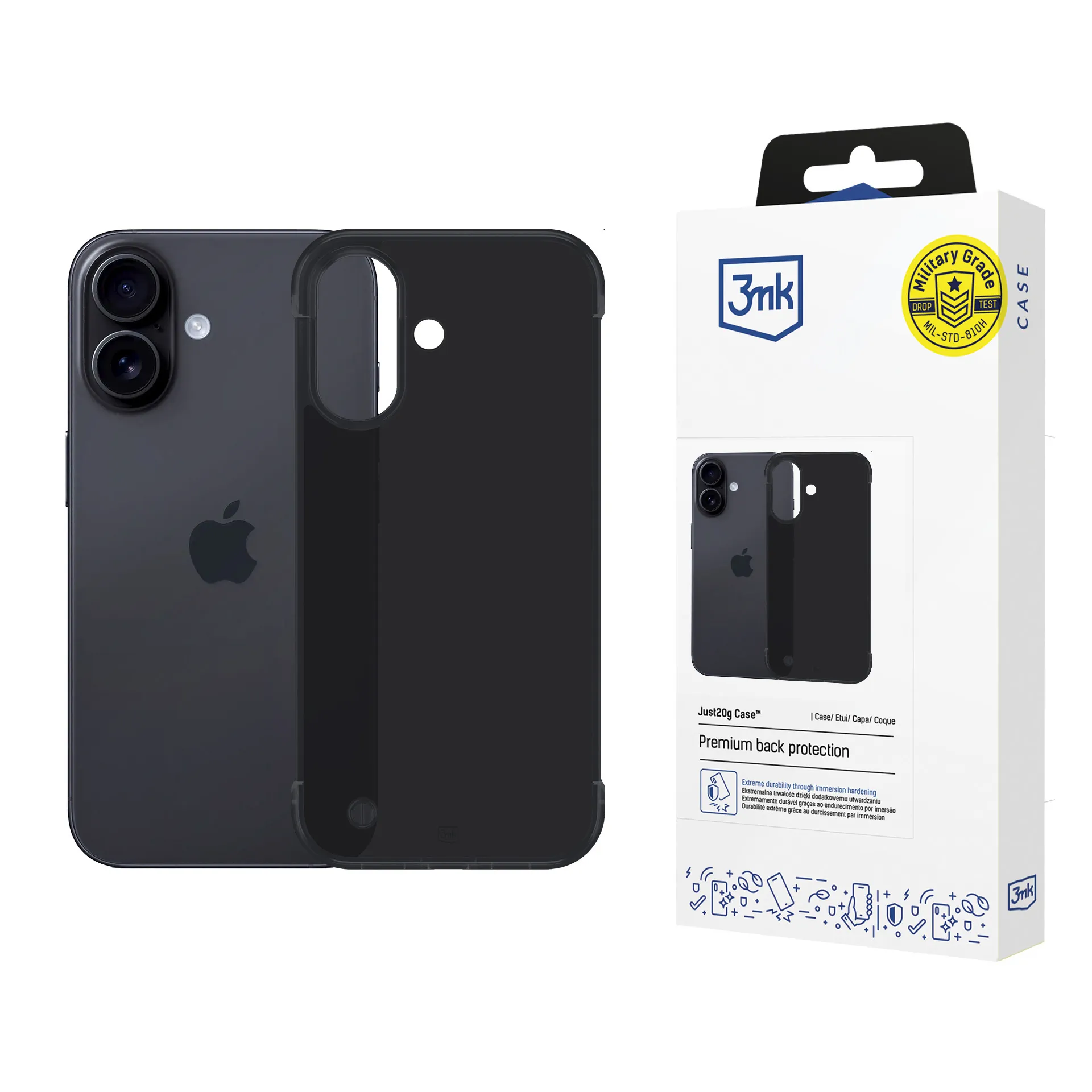 Coque ultra leg?re pour Apple iPhone 16 - 3mk Just20g Matt Case