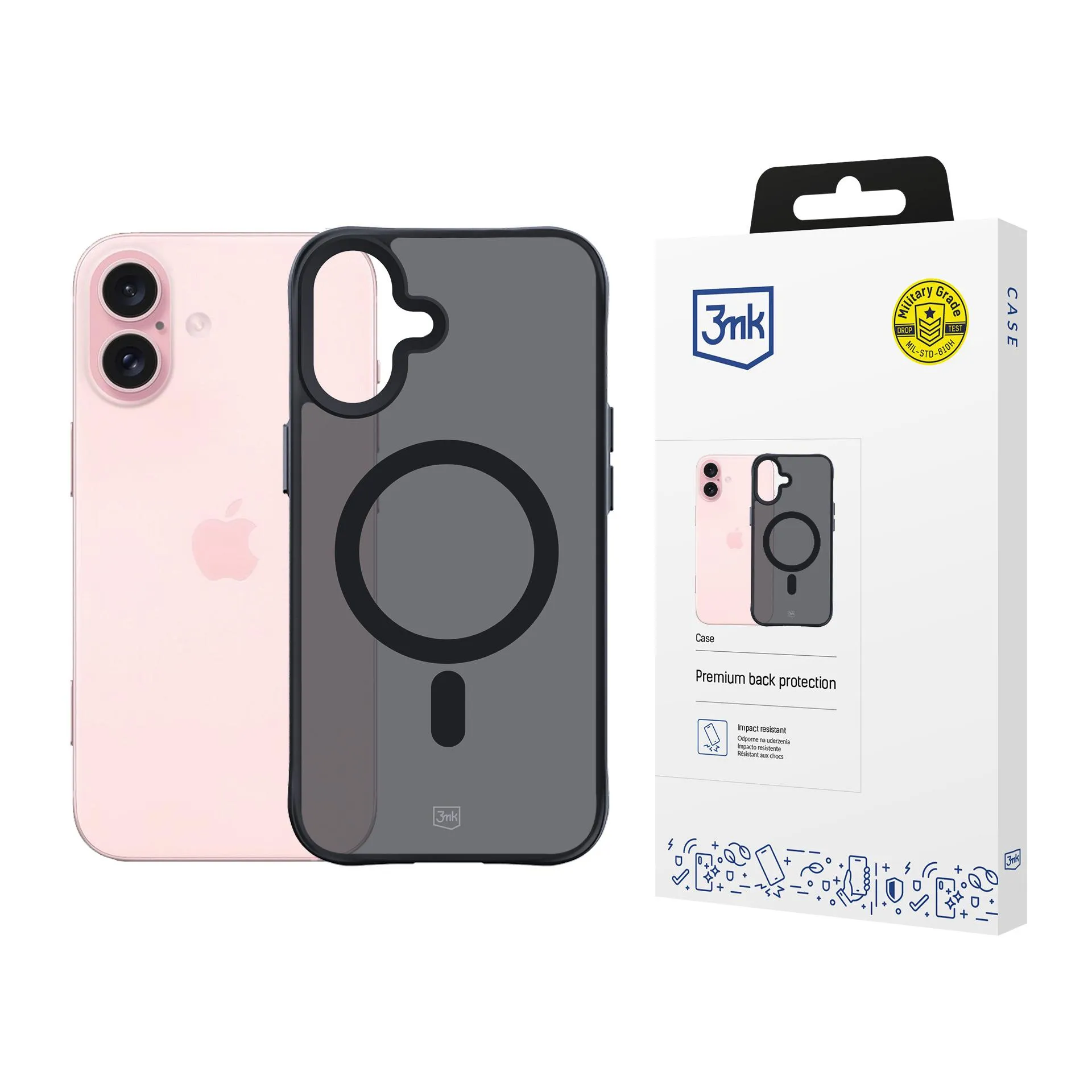 Coque pour Apple iPhone 16 - 3mk Smoke MagCase