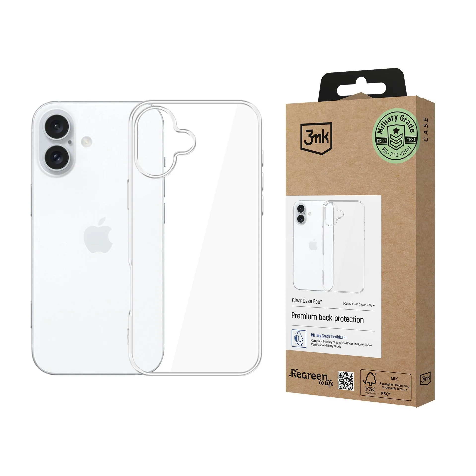 Étui pour Apple iPhone 16 Plus - 3mk Clear Case Eco