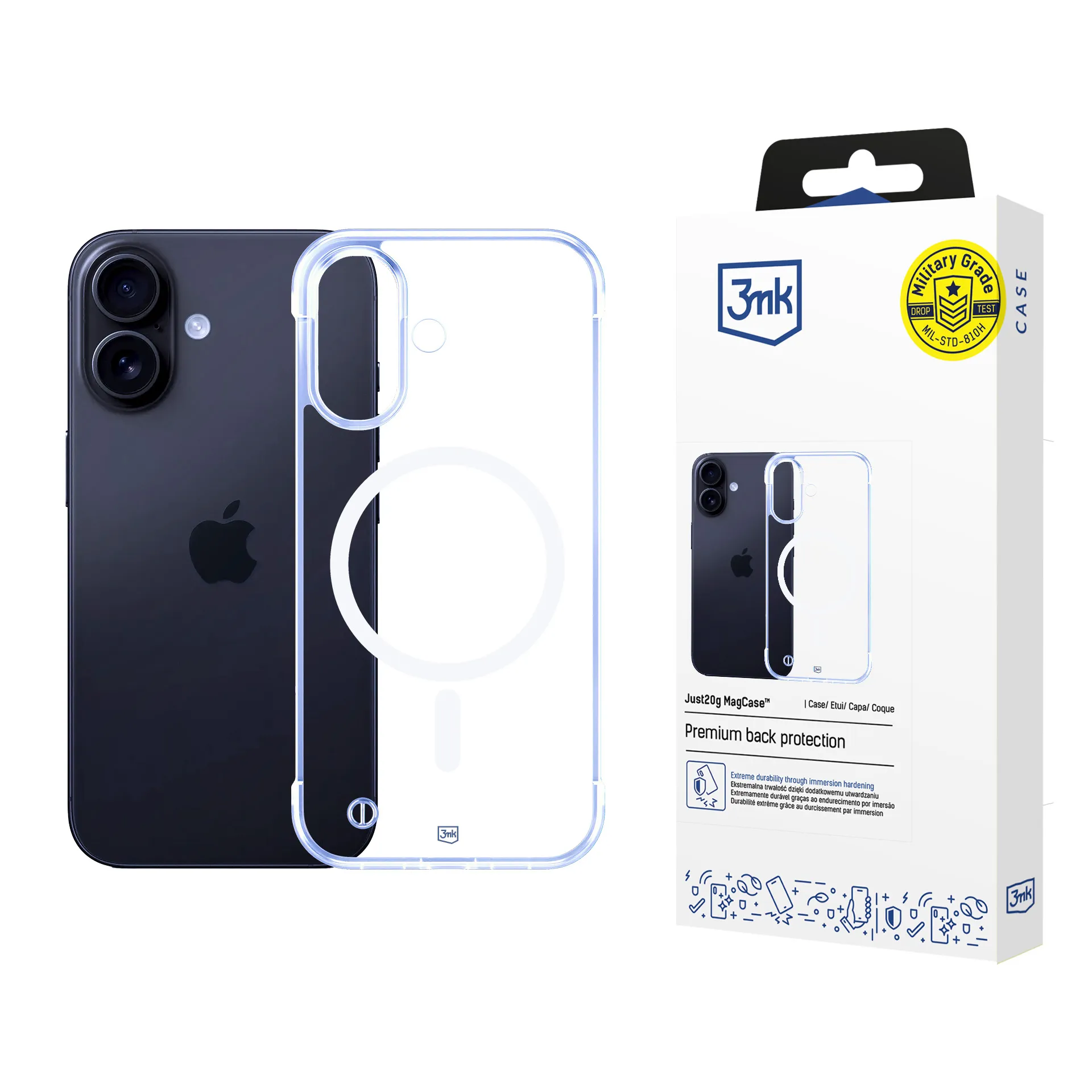 Coque ultra leg?re poor Apple iPhone 16 Plus - 3mk Just20g MagCase™