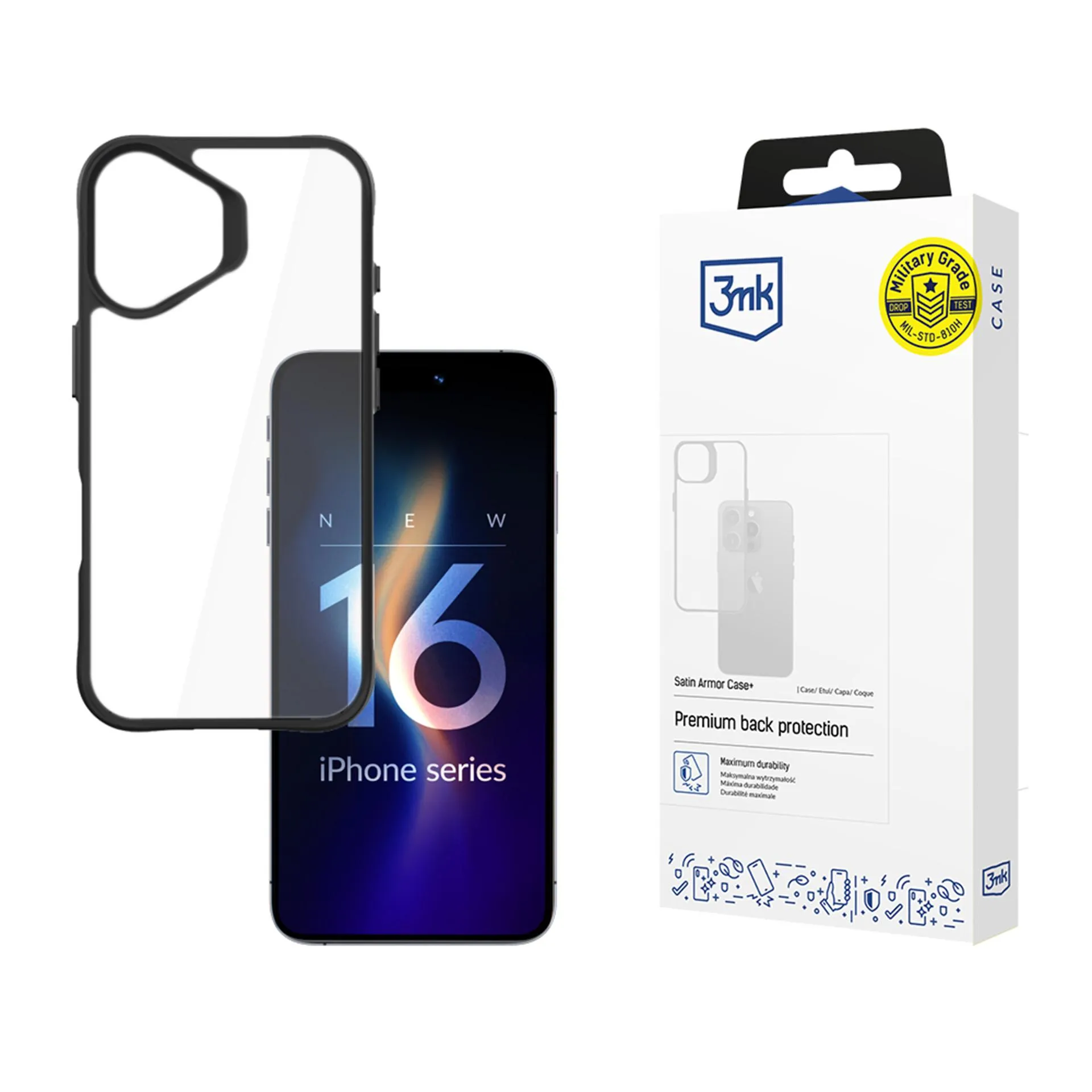 Coque pour Apple iPhone 16 Plus - 3mk Satin Armor Case+