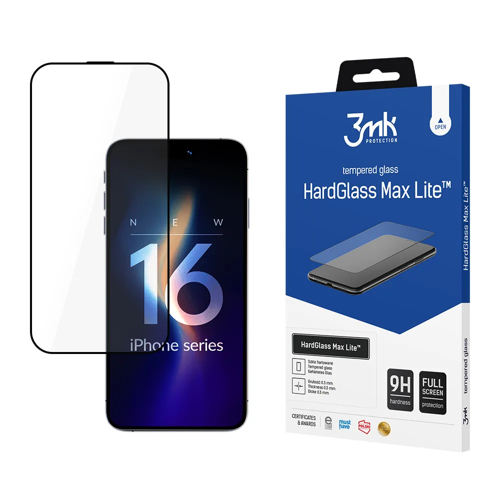 Verre trempé pour Apple iPhone 16 Pro Max - 3mk HardGlass Max Lite