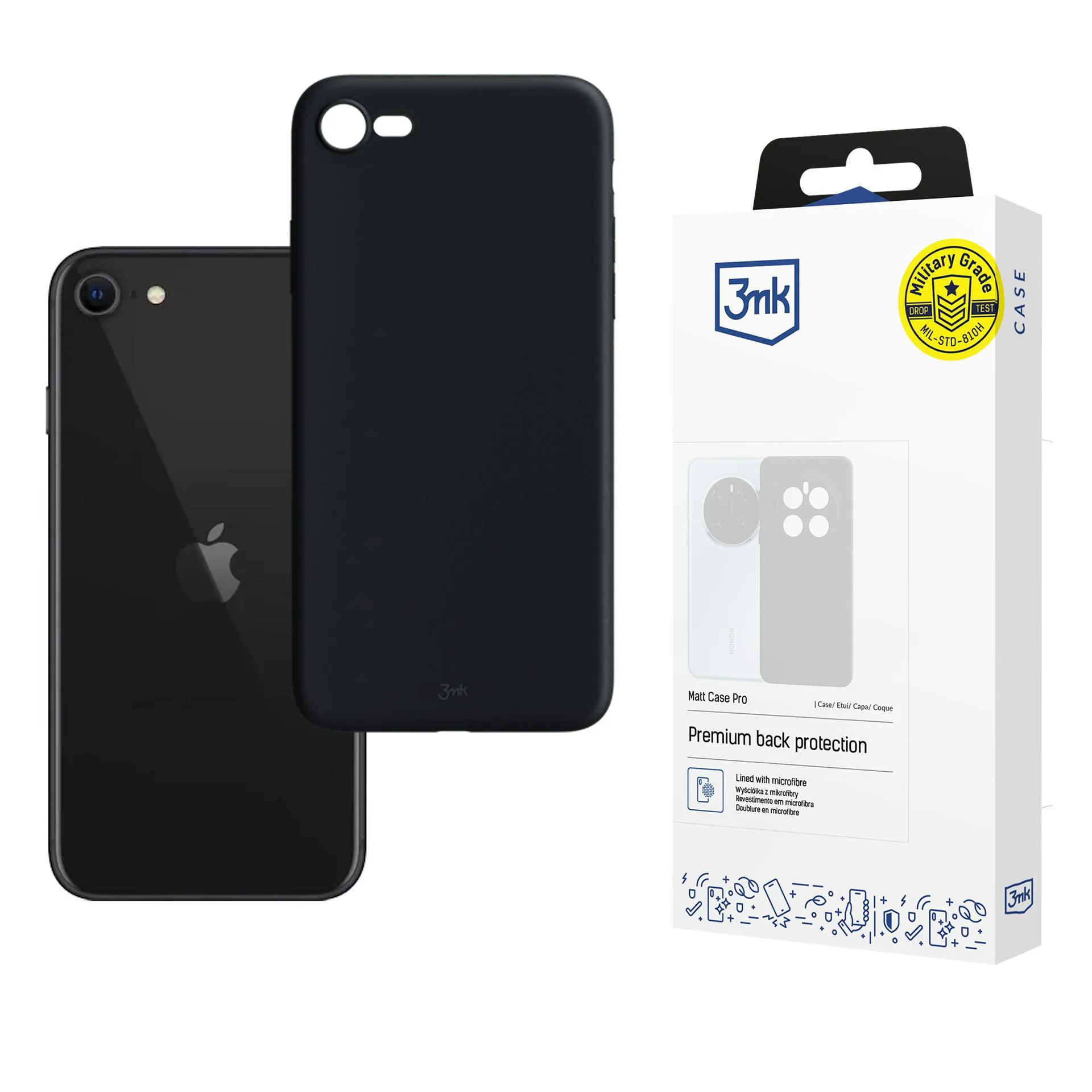 Coque pour Apple iPhone SE 2020- 3mk Matt Case Black