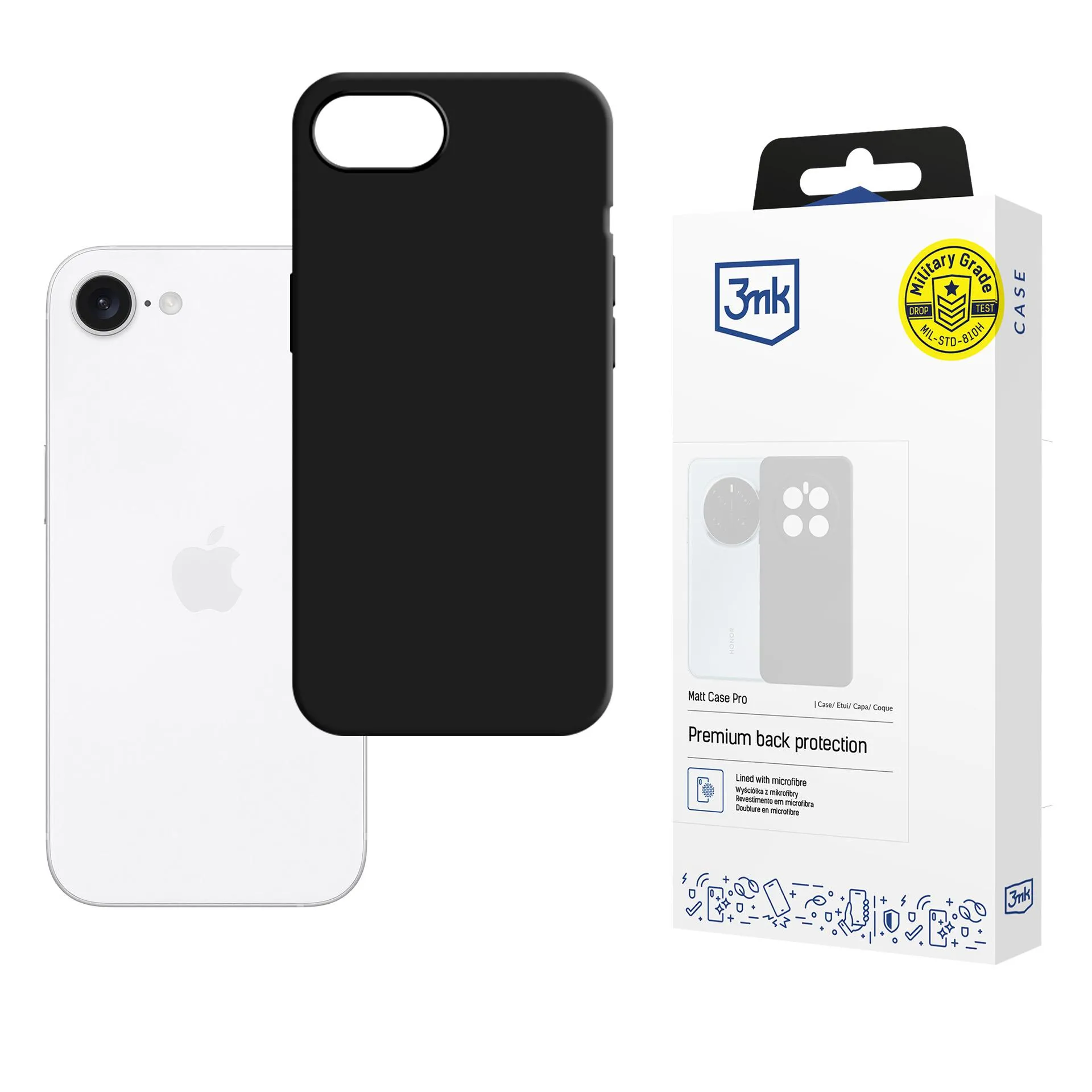 Coque pour Apple iPhone 16E- 3mk Matt Case Black