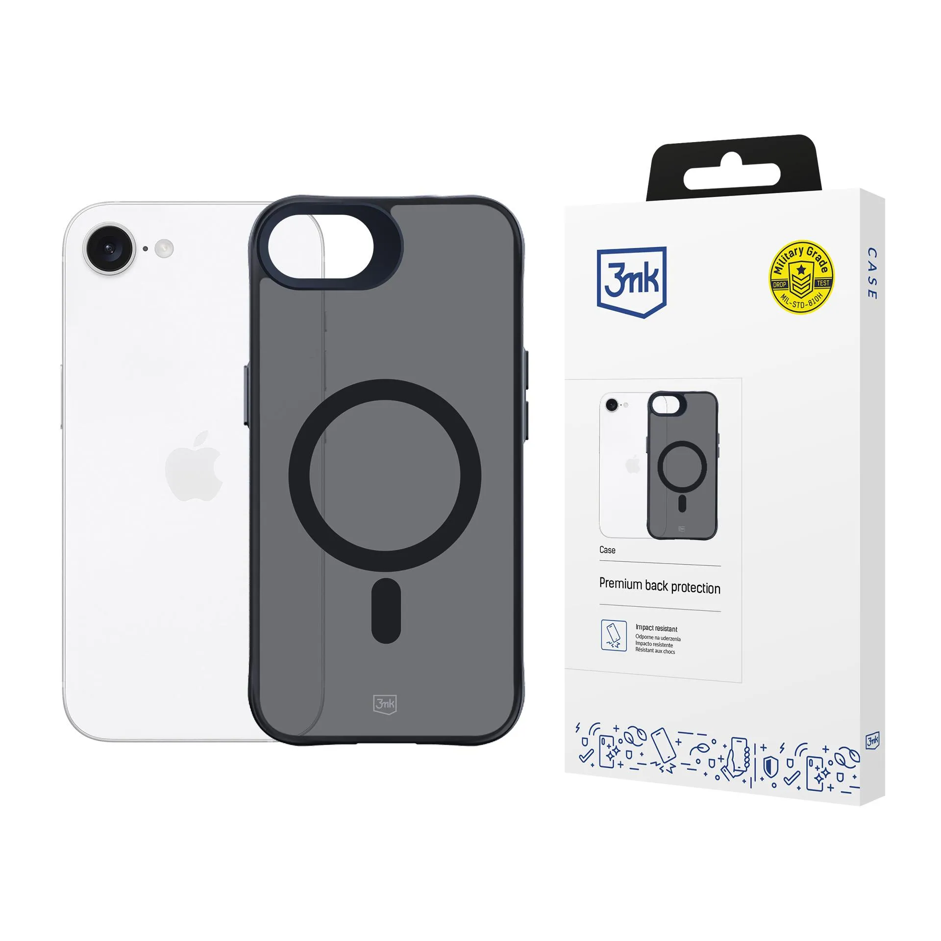 Coque pour Apple iPhone 16E - 3mk Smoke MagCase