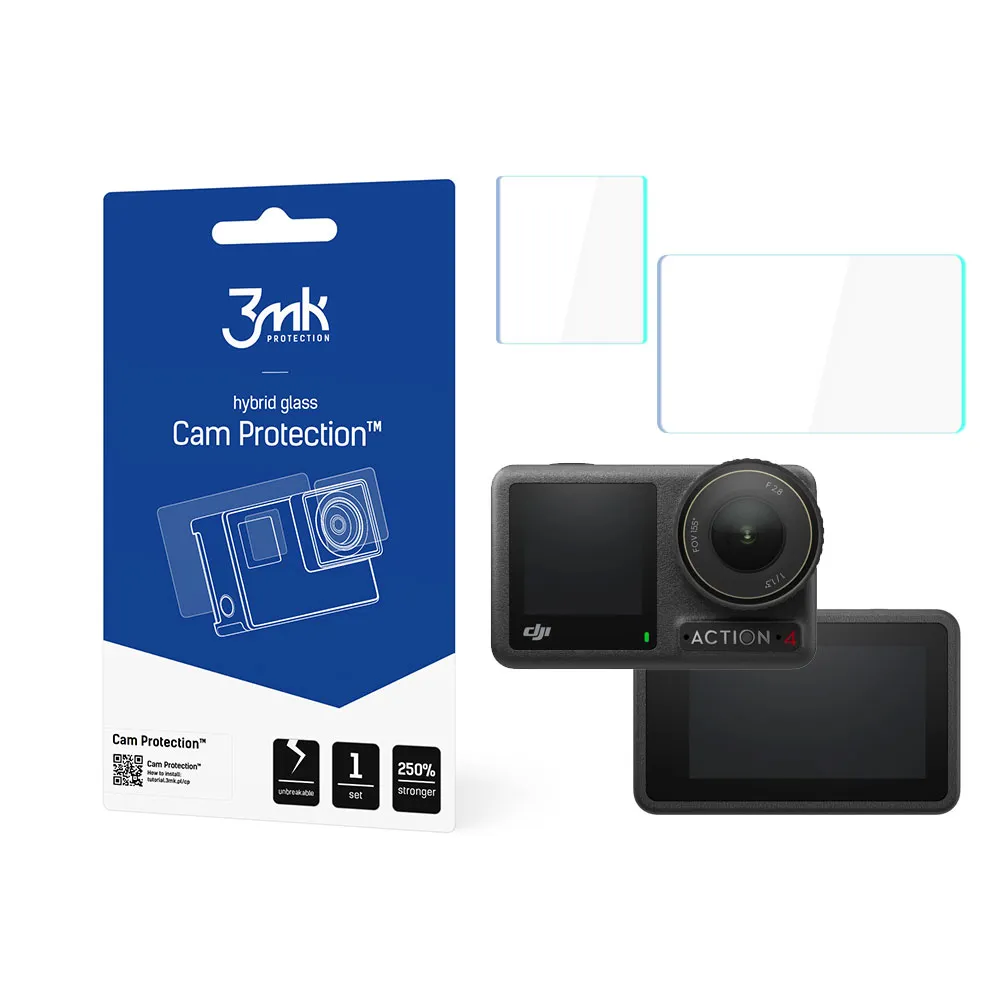 Verre de protection pour DJI Osmo Action 4 - 3mk Cam Protection