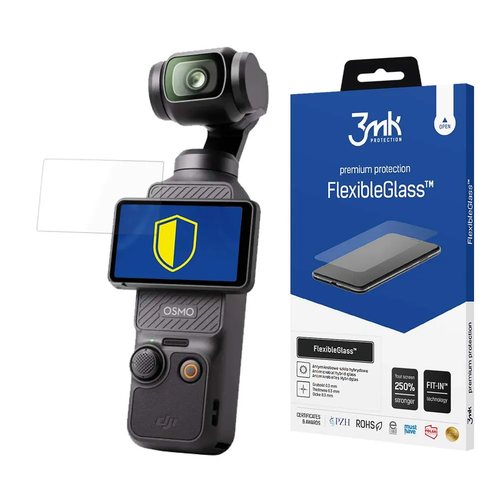 Verre hybride incassable pour DJI Osmo Pocket 3 - 3mk FlexibleGlass™