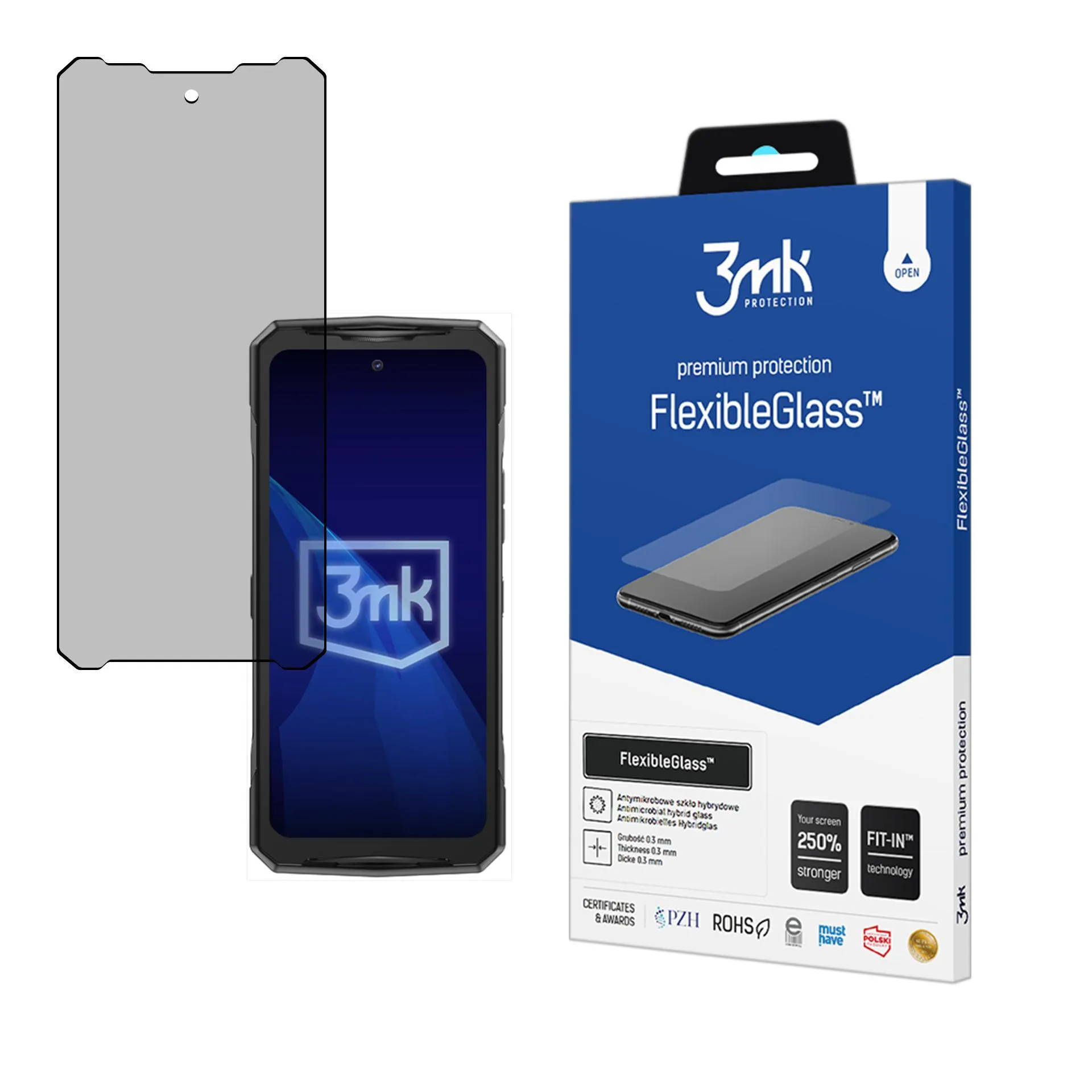 Verre hybride incassable pour Doogee V40 Pro - 3mk FlexibleGlass™