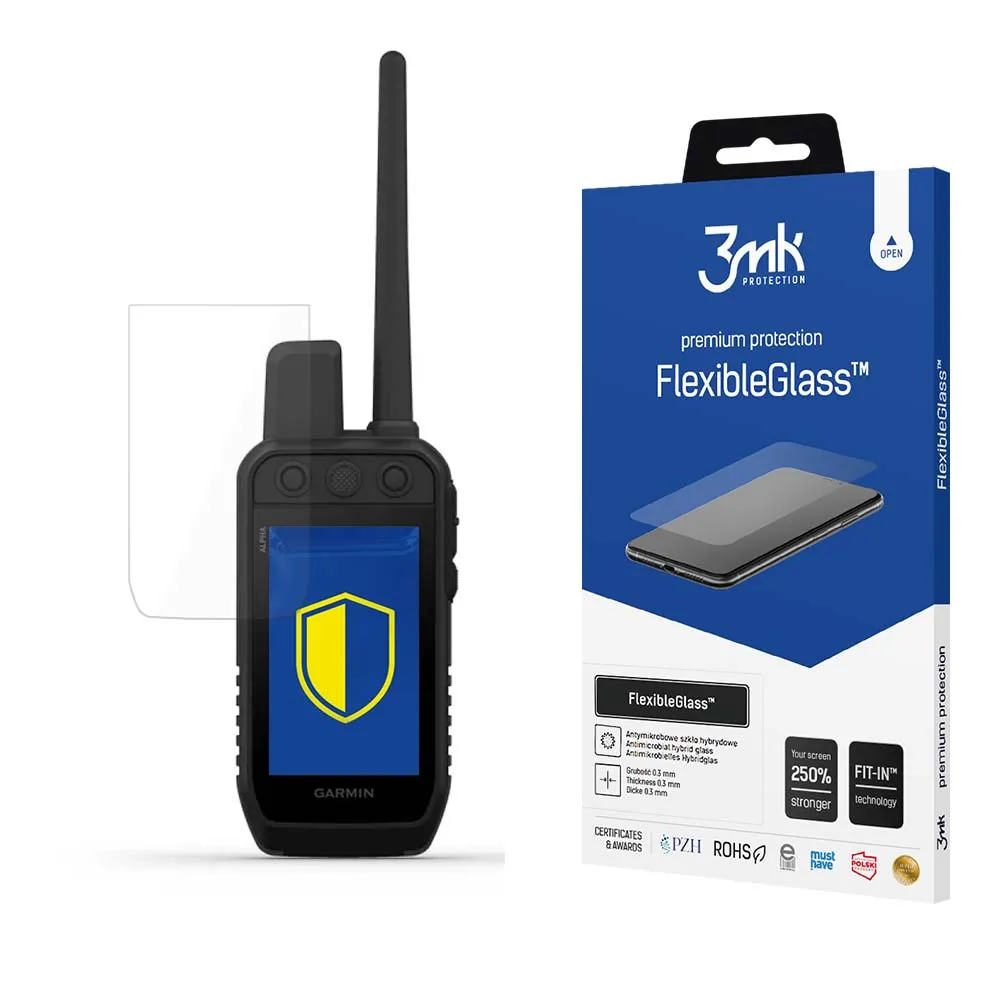 Verre hybride incassable sur Garmin Alpha 300 K/300i K - 3mk FlexibleGlass™