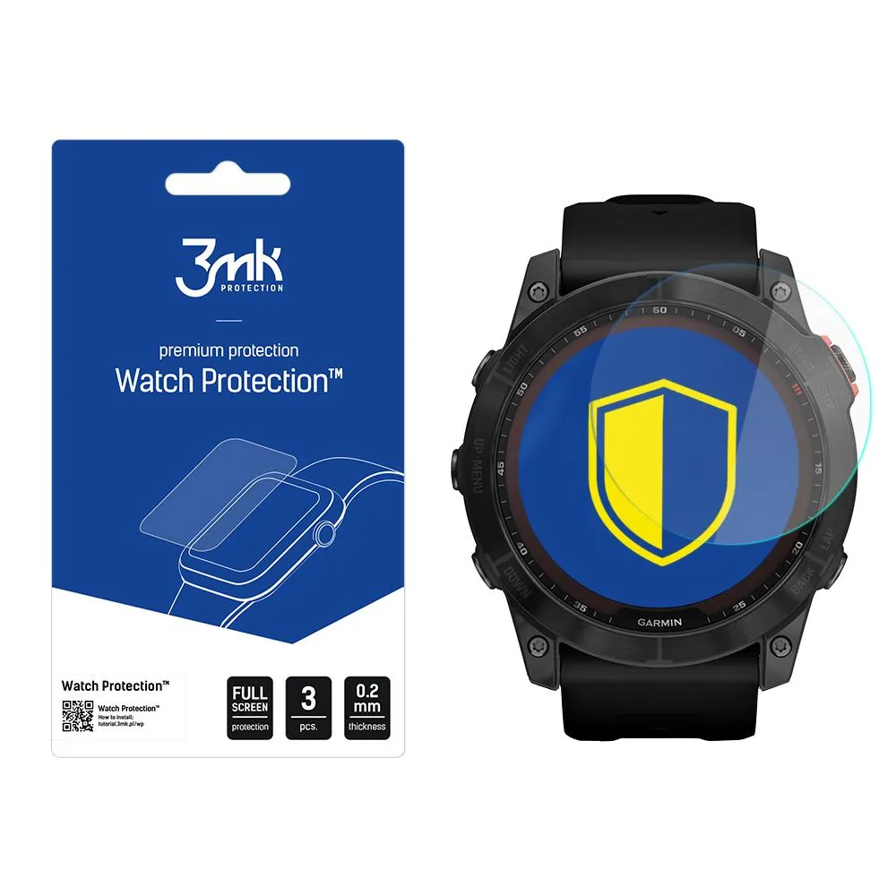 Verre de protection pour montre connectée Garmin Fenix 7X 51mm - 3mk Watch Protection