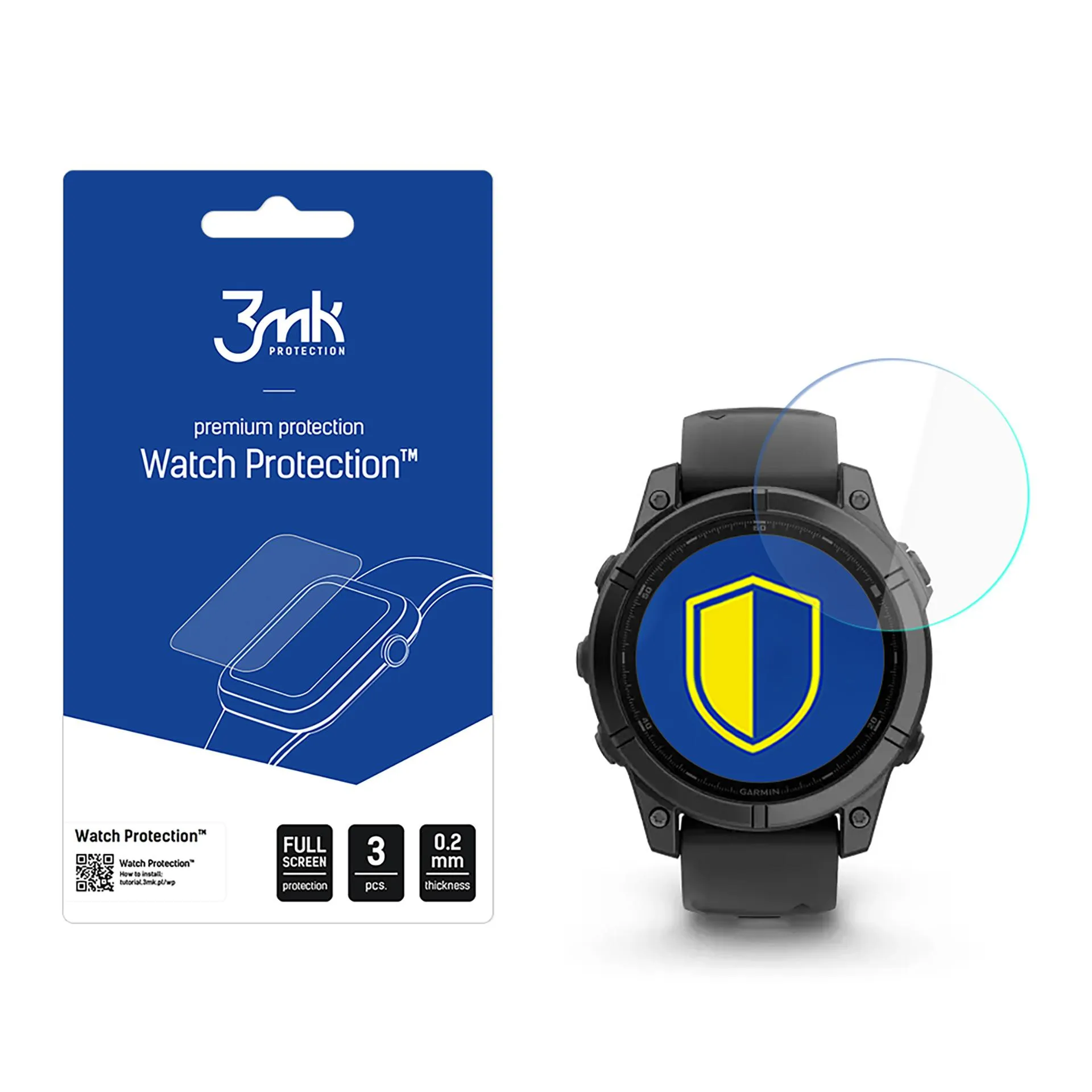Verre de protection pour montre connectée Garmin Fenix E 47mm - 3mk Watch Protection