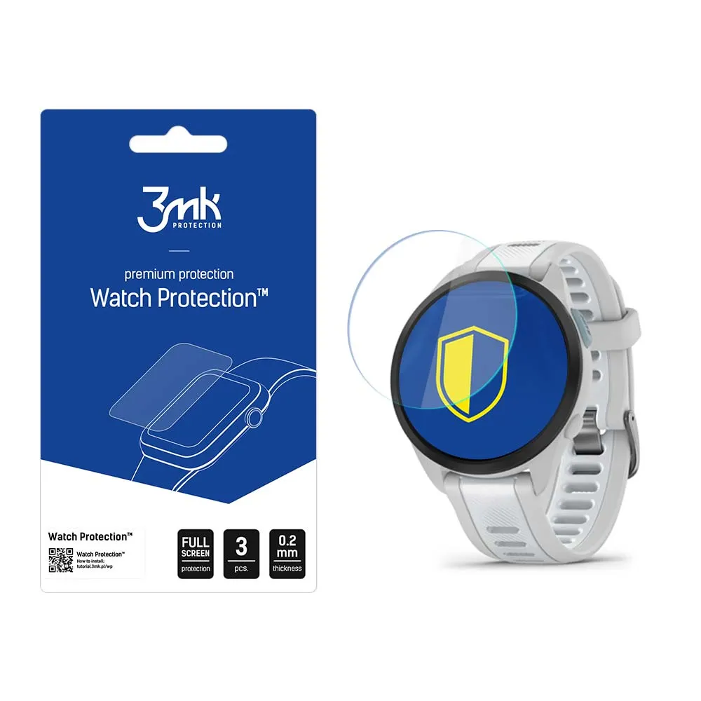 Verre de protection pour montre connectée Garmin Forerunner 165 - 3mk Watch Protection