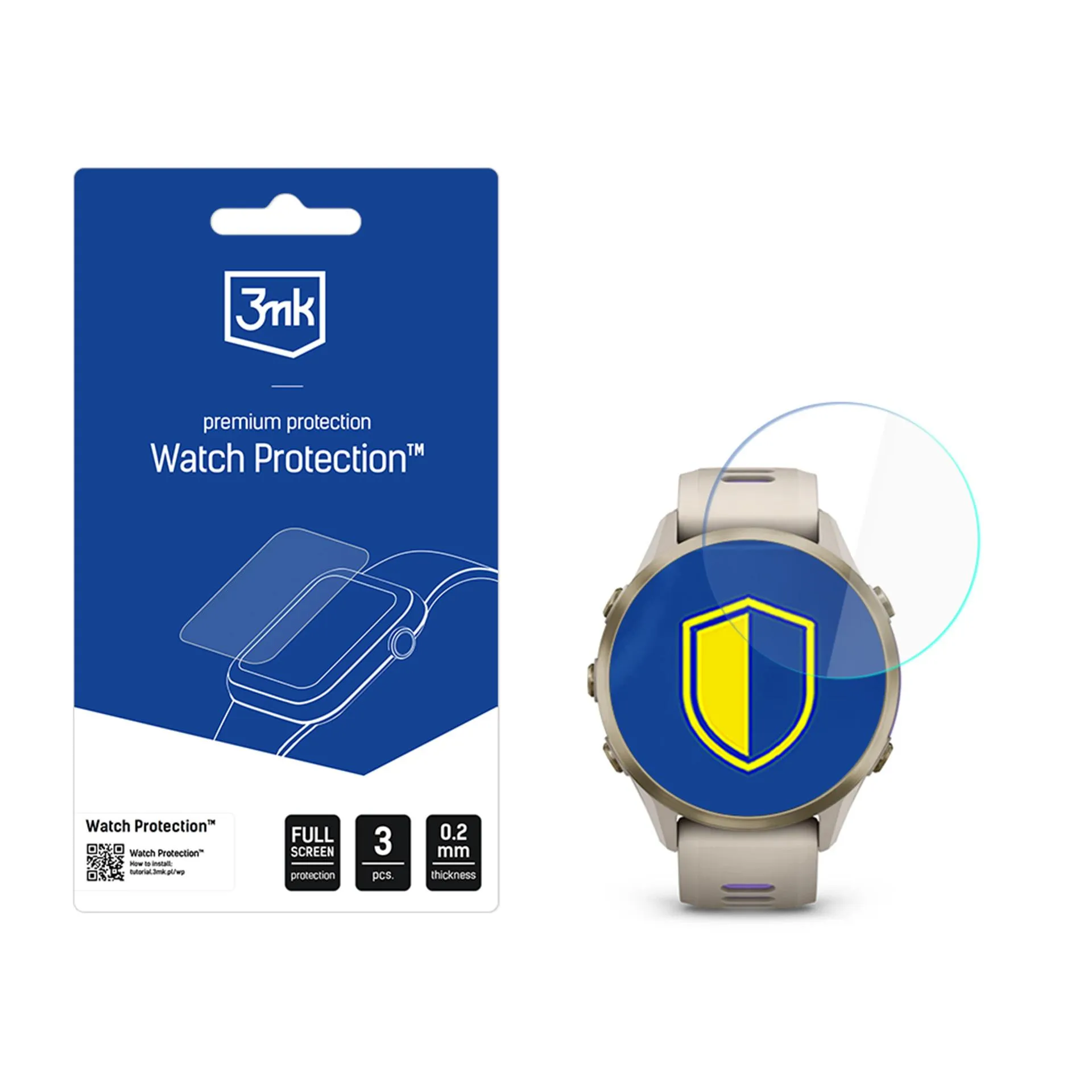 Film de protection pour montre connectée Garmin Forerunner 970 (47mm) - 3mk Watch Protection