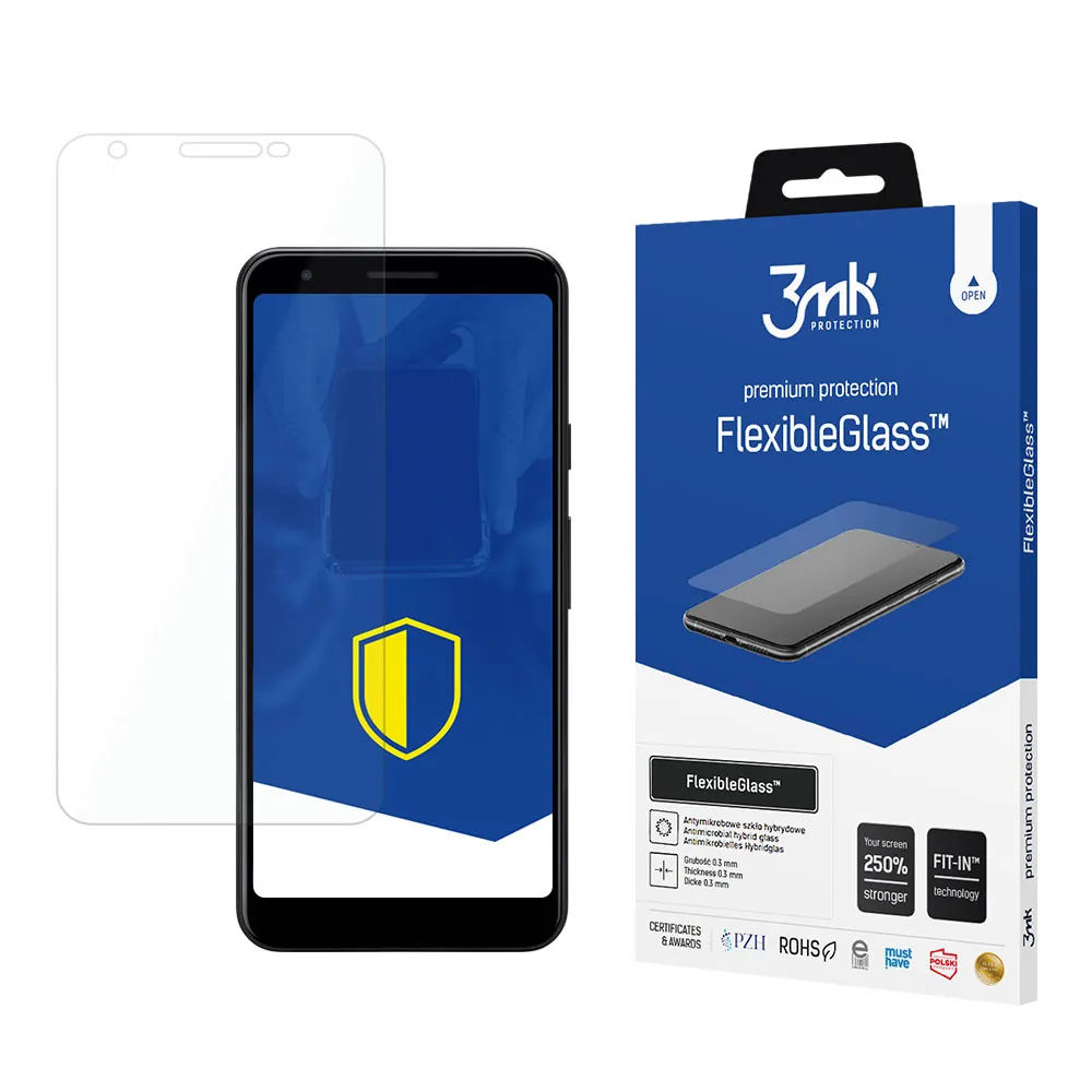 Verre hybride incassable sur Google Pixel 3a - 3mk FlexibleGlass™