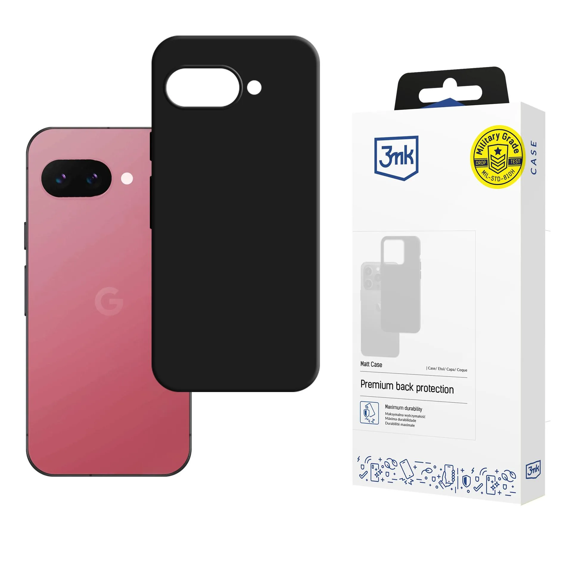 Coque pour Google Pixel 9A - 3mk Matt Case Noir