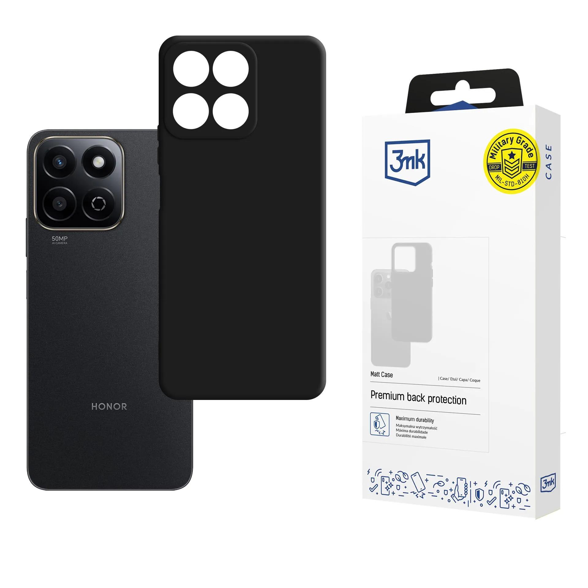 Coque pour Honor 200 Smart - 3mk Matt Case Noir