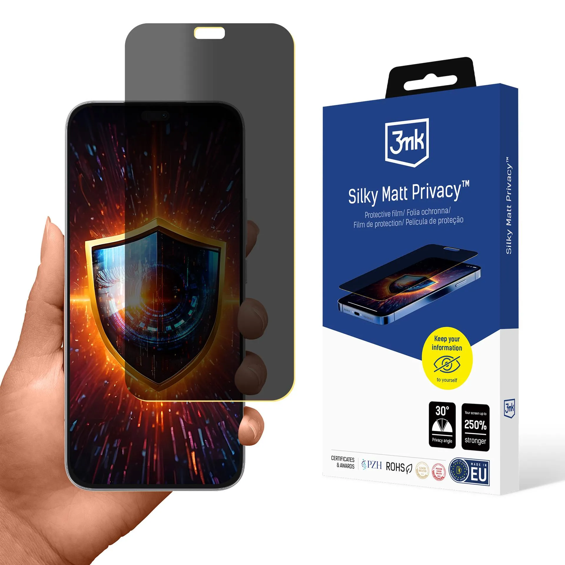 Film anti-espion pour Honor 400 Lite - 3mk Silky Matt Privacy
