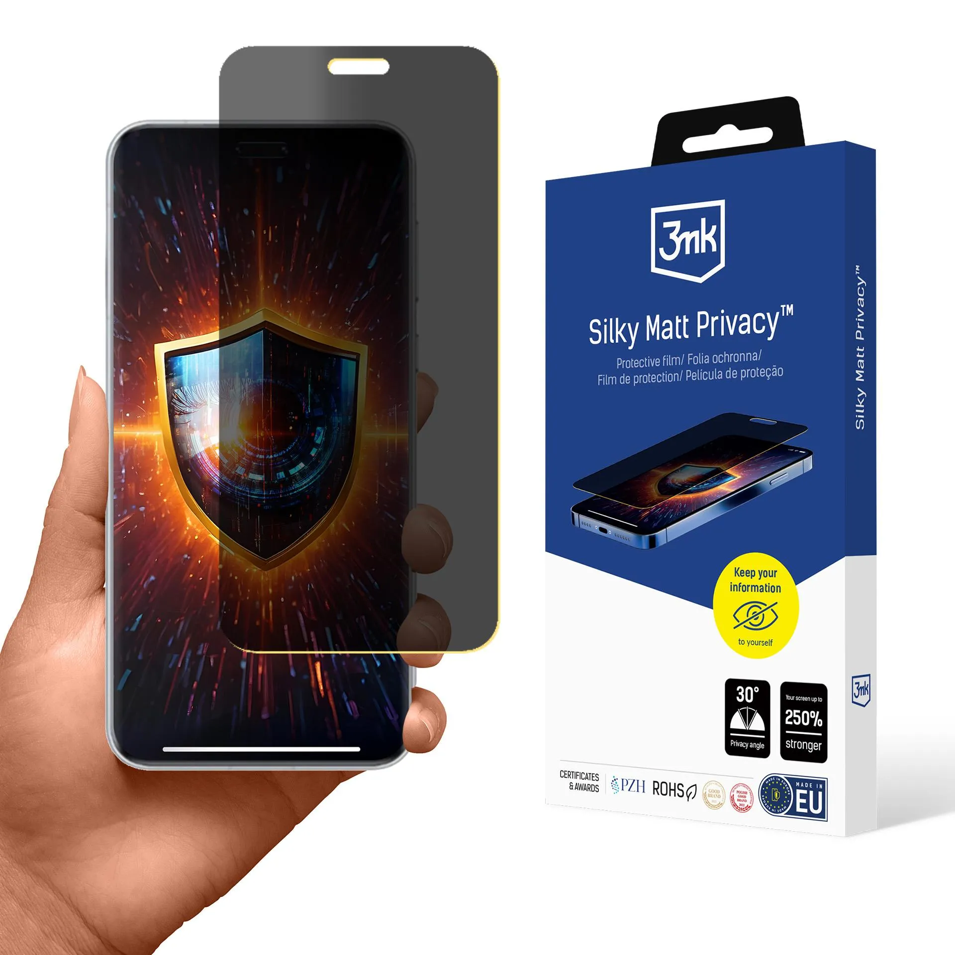 Film anti-espion pour Honor Magic 7 Pro - 3mk Silky Matt Privacy