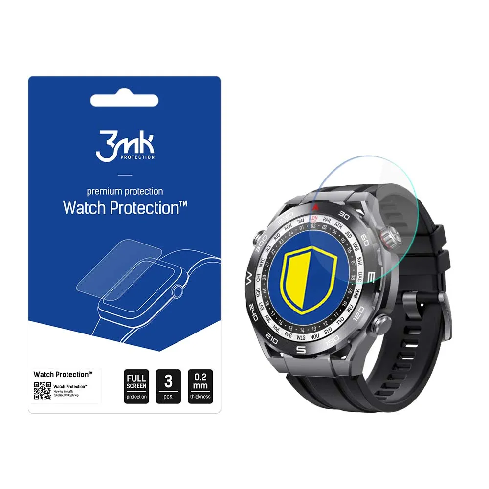 Verre de protection pour montre connectée Huawei Watch Ultimate - 3mk Watch Protection