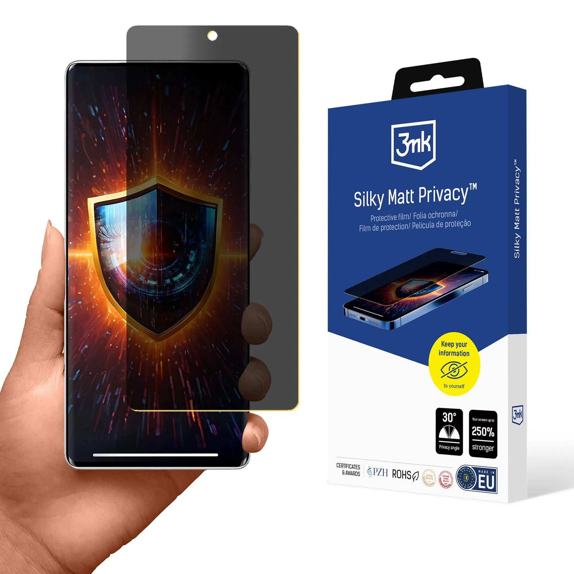 Film anti-espion pour Infinix Hot 50 Pro+ - 3mk Silky Matt Privacy