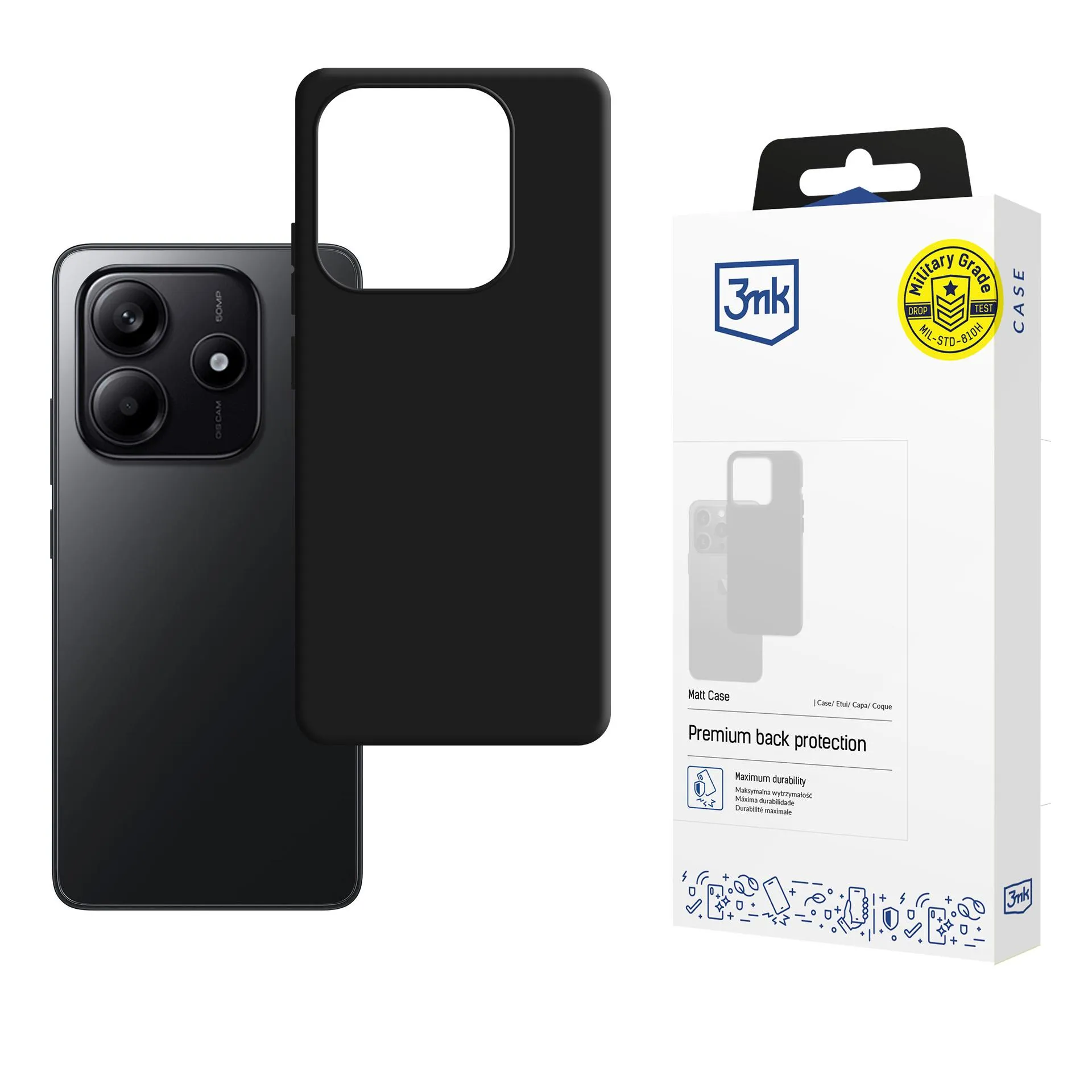 Coque pour Infinix Smart 8 - 3mk Matt Case Noir