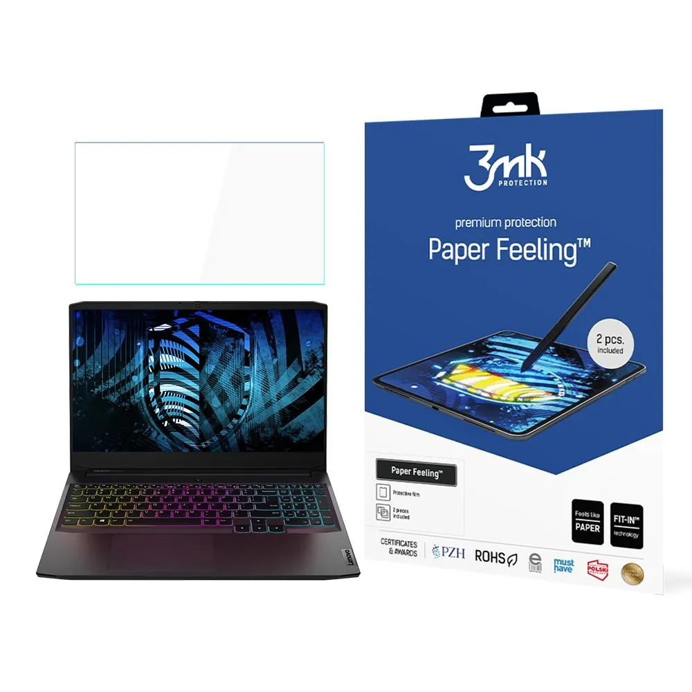 Film de protection pour Lenovo IdeaPad Gaming 3 15,6 - 3mk Paper Feeling (2 pi?ces)