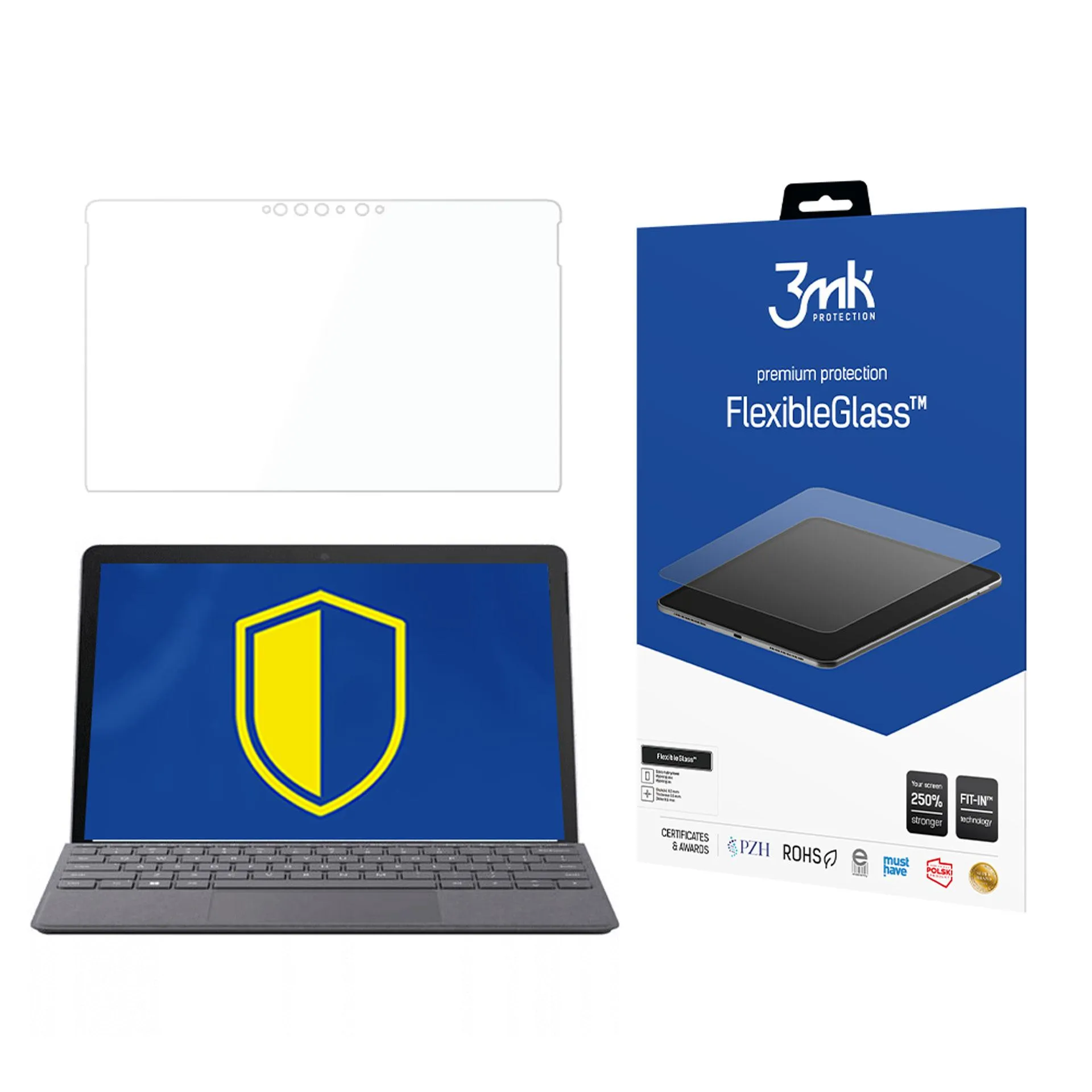 Verre hybride incassable pour Microsoft Surface Go 3/ Go 4 - 3mk FlexibleGlass