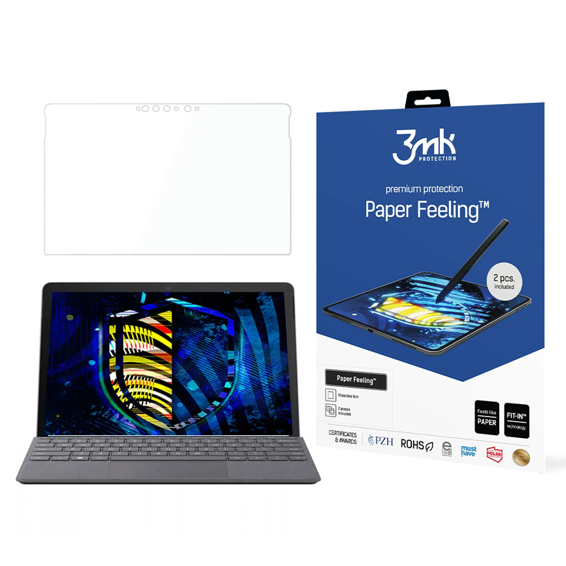 Film de protection pour Microsoft Surface Go 3/ Go 4 - 3mk Paper Feeling (2 pi?ces)