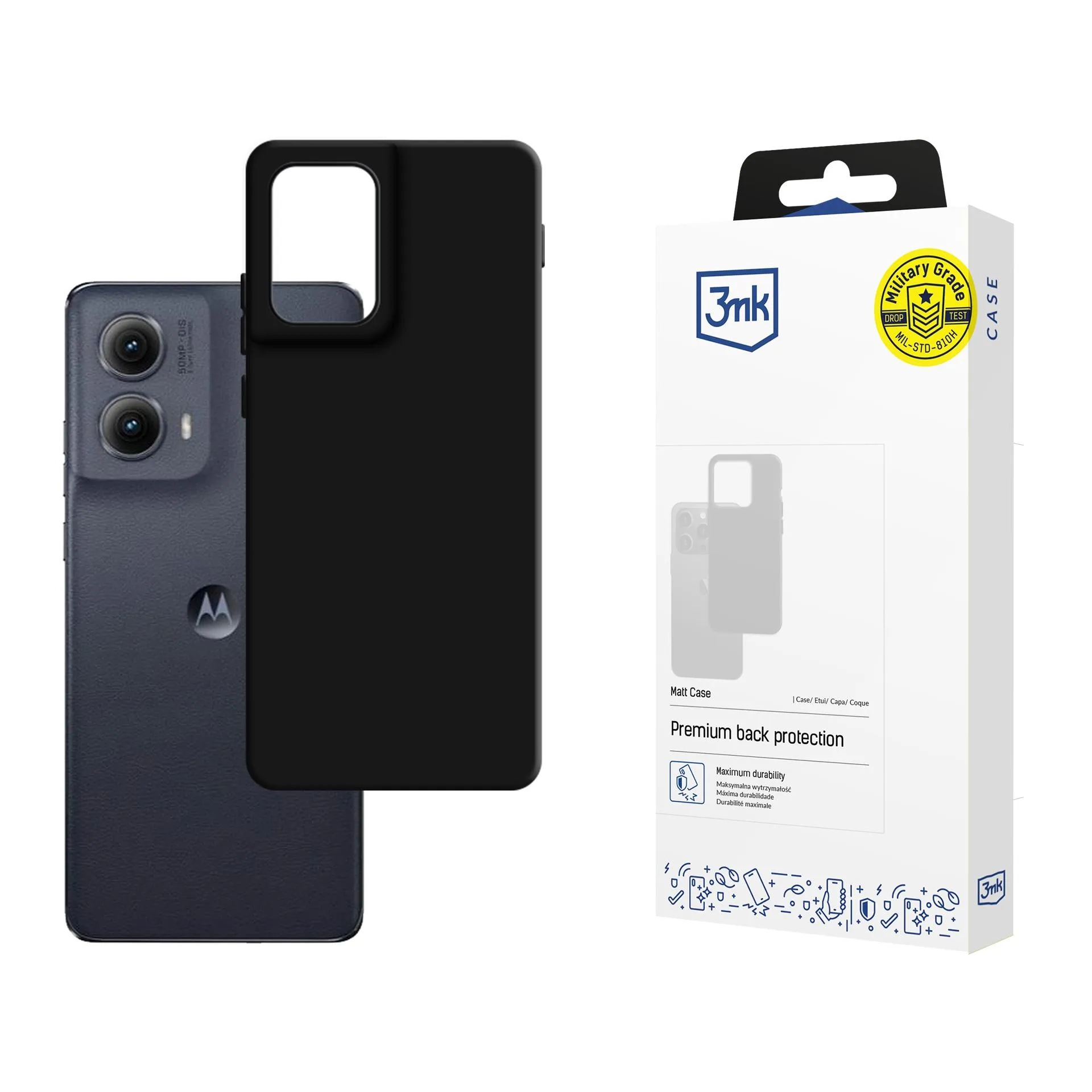 Coque pour Motorola Edge 2024 - 3mk Matt Case Noir